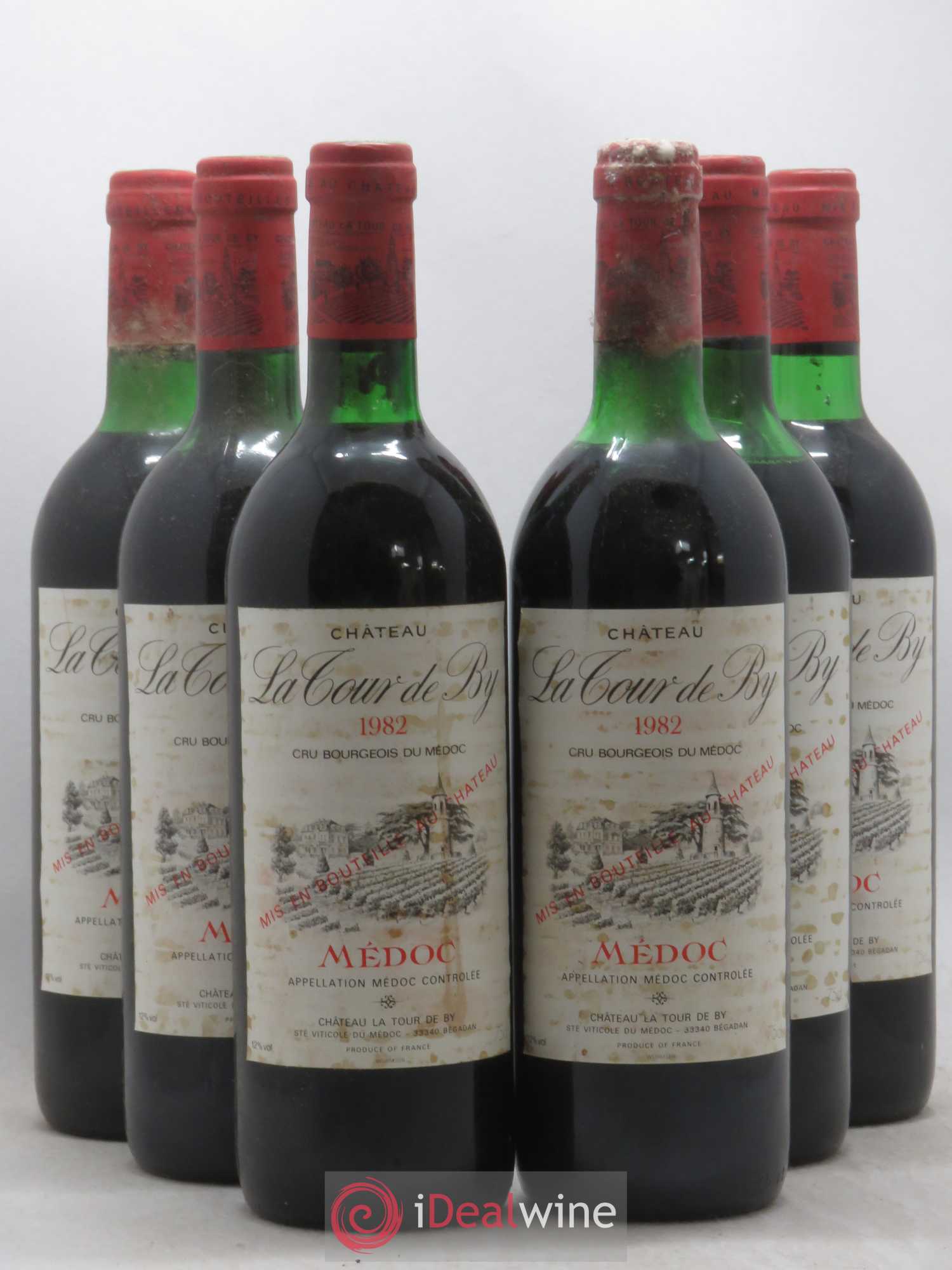 Château La Tour de By Cru Bourgeois 1982 - Lot de 6 bouteilles - 0