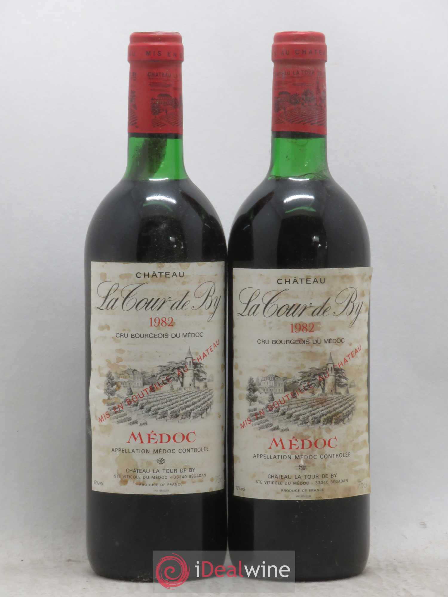 Château La Tour de By Cru Bourgeois 1982 - Lot de 2 bouteilles - 0