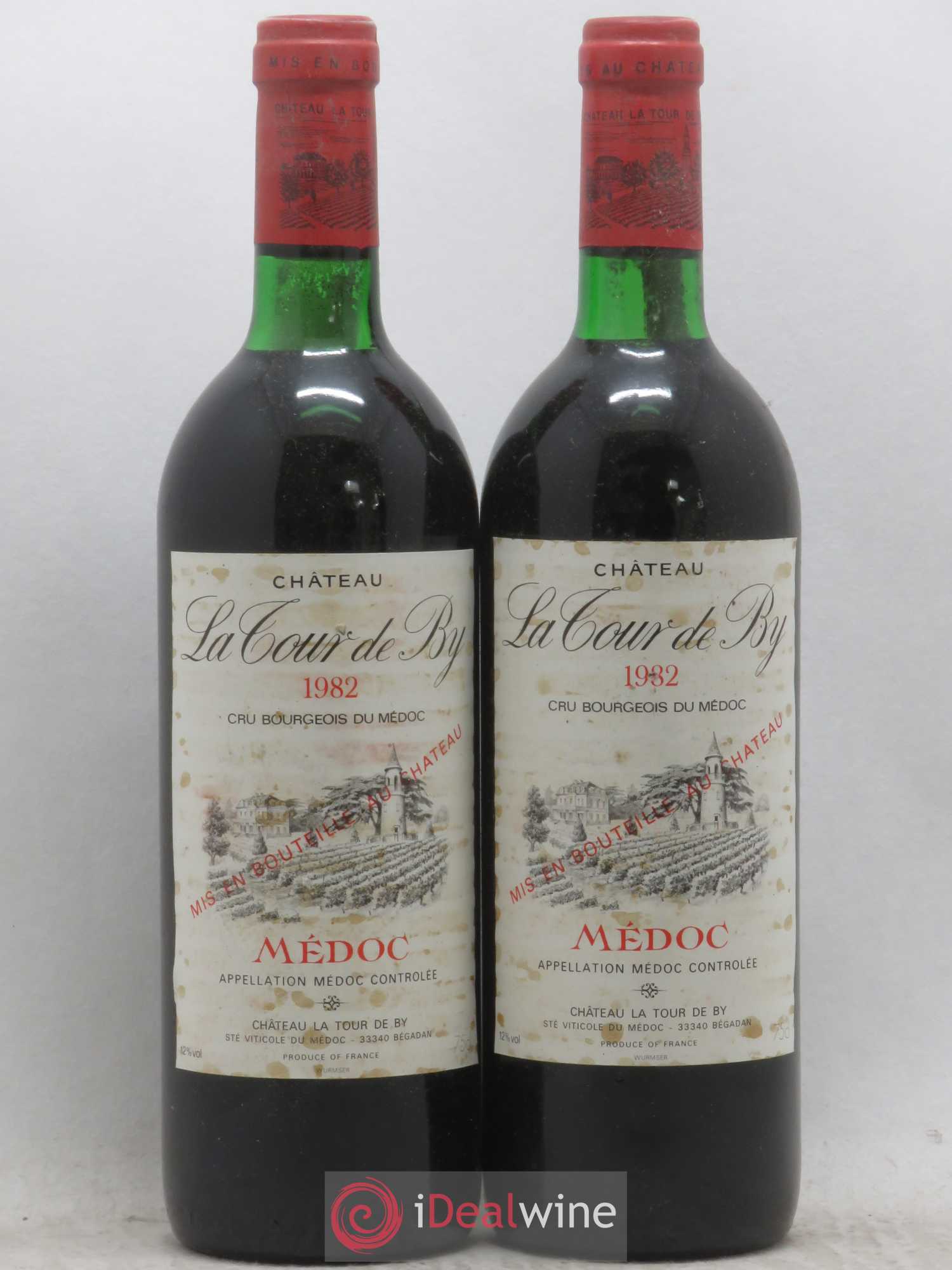 Château La Tour de By Cru Bourgeois 1982 - Lot de 2 bouteilles - 0