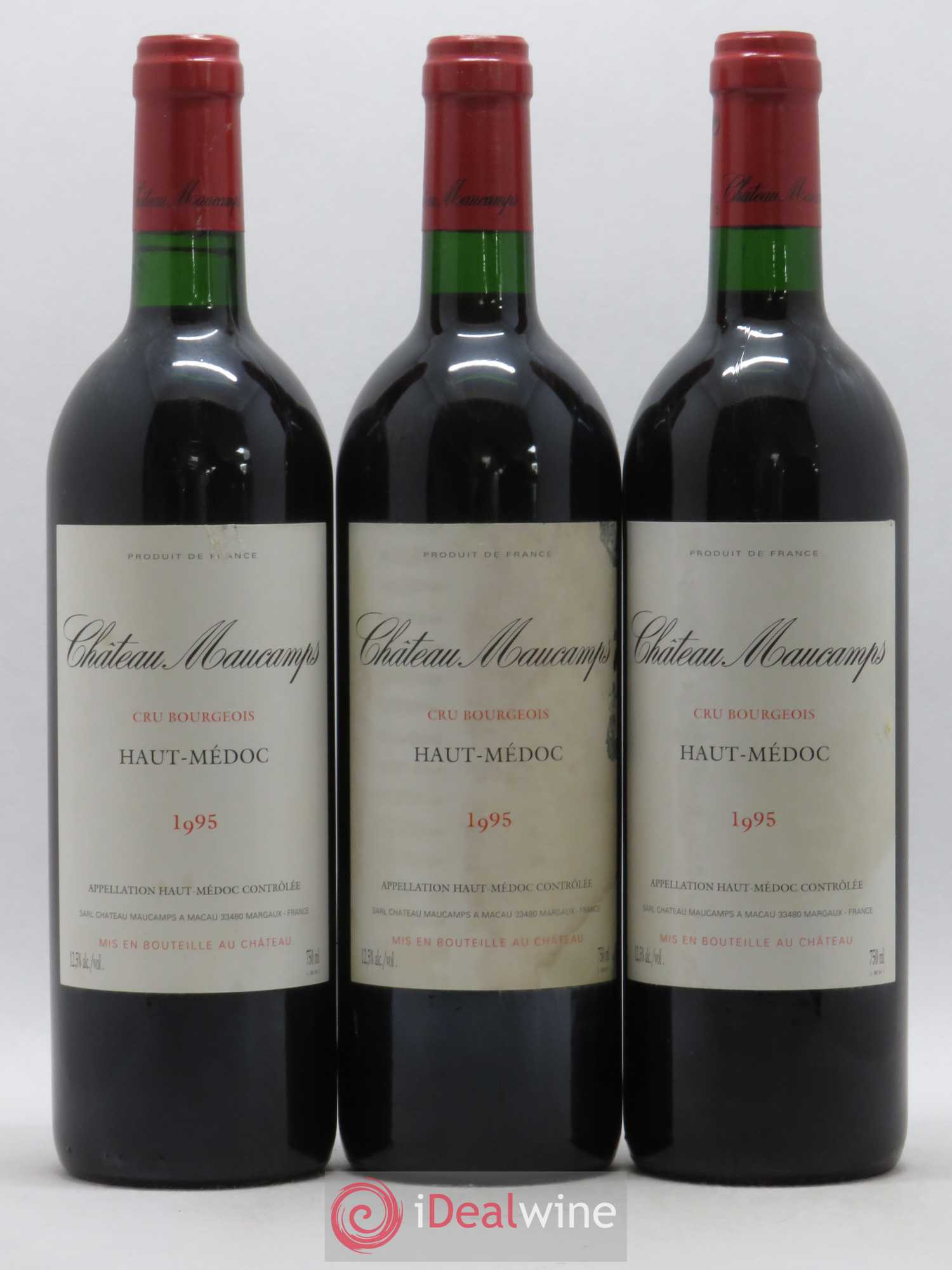 Château Maucamps Cru Bourgeois 1995 - Lot de 3 bouteilles - 0