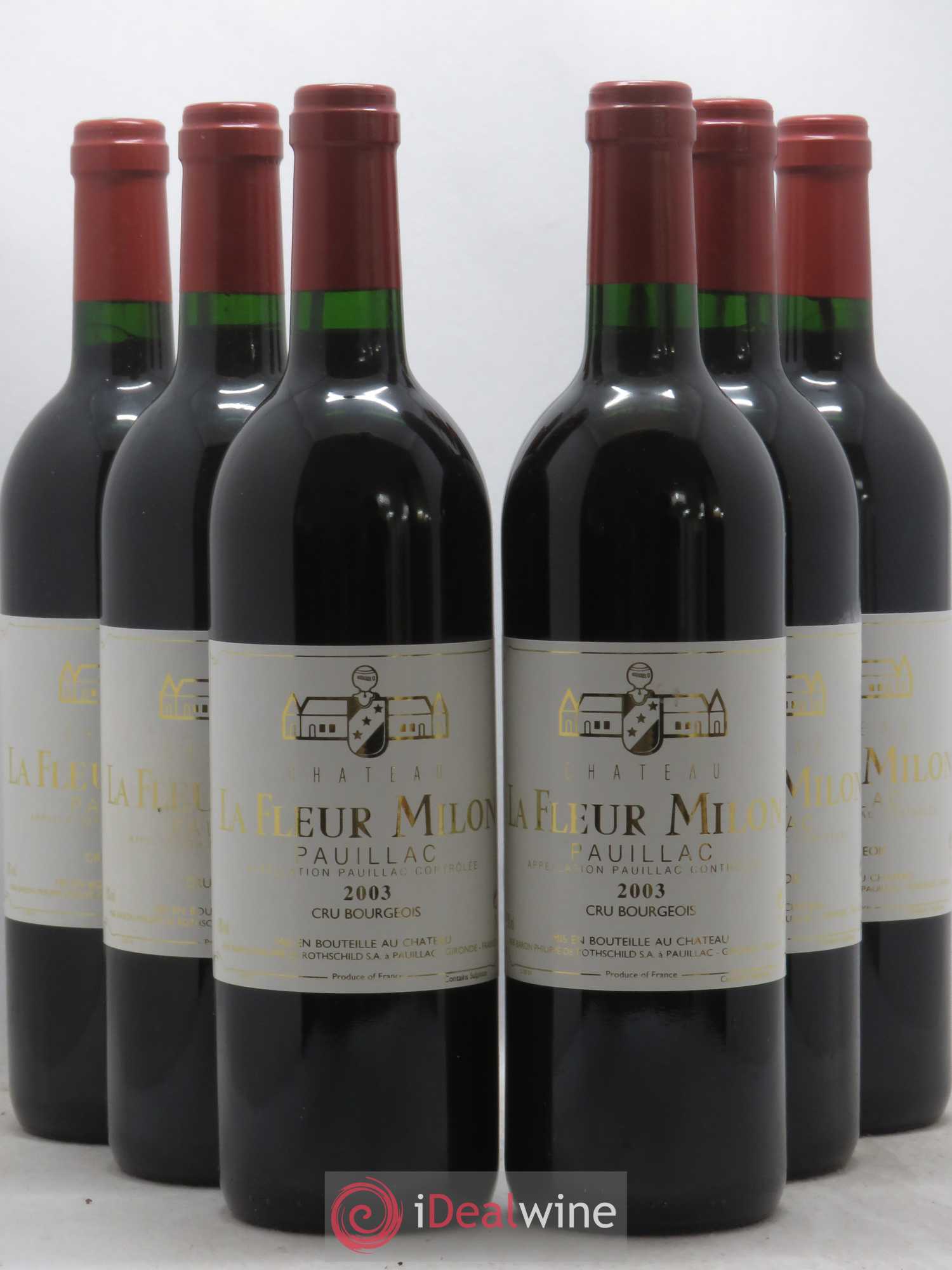Château la Fleur Milon Cru Bourgeois 2003 - Lot de 6 bouteilles - 0