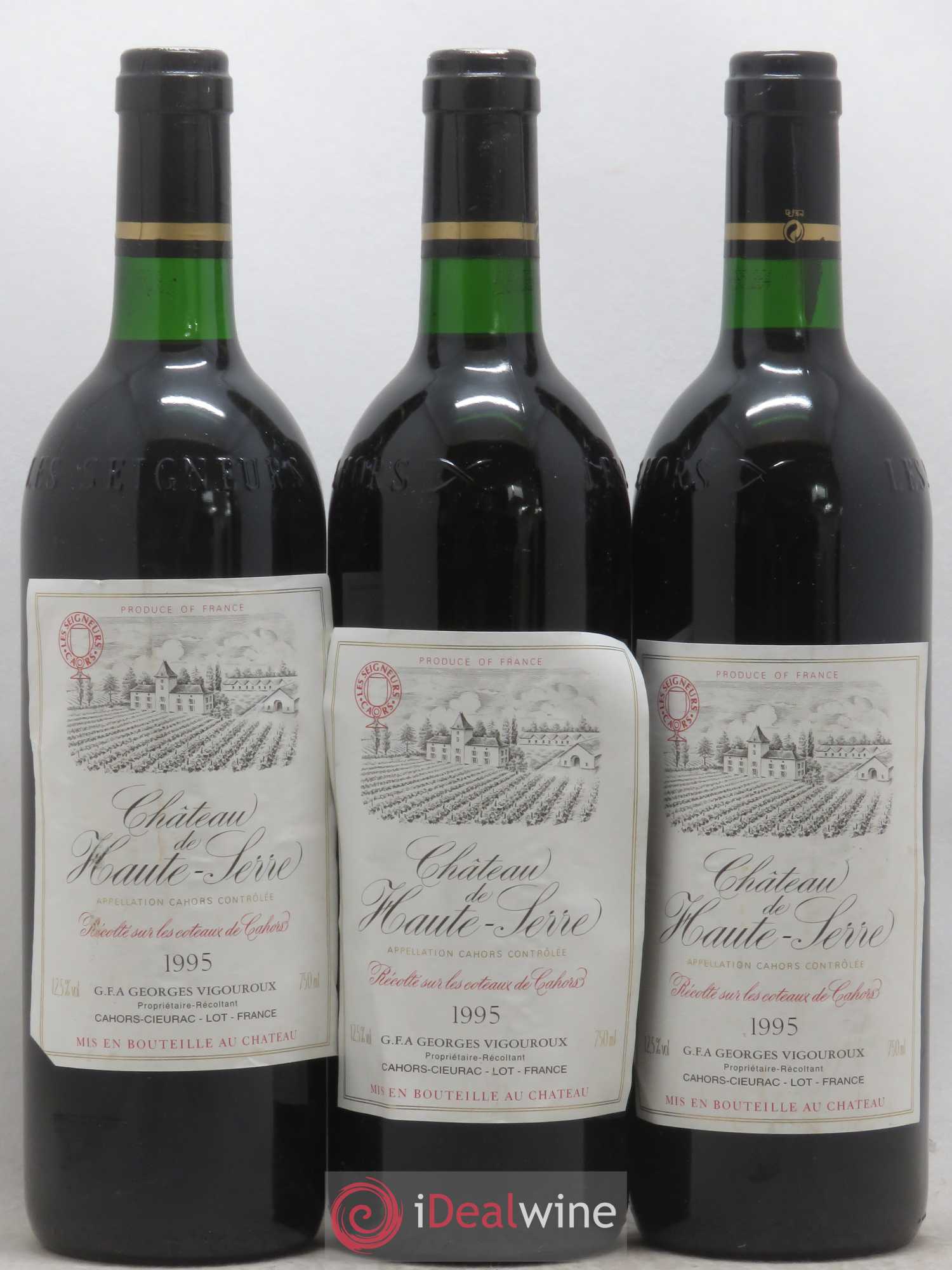 Cahors Château Haute-Serre (sans prix de réserve) 1995 - Posten von 6 Flaschen - 1
