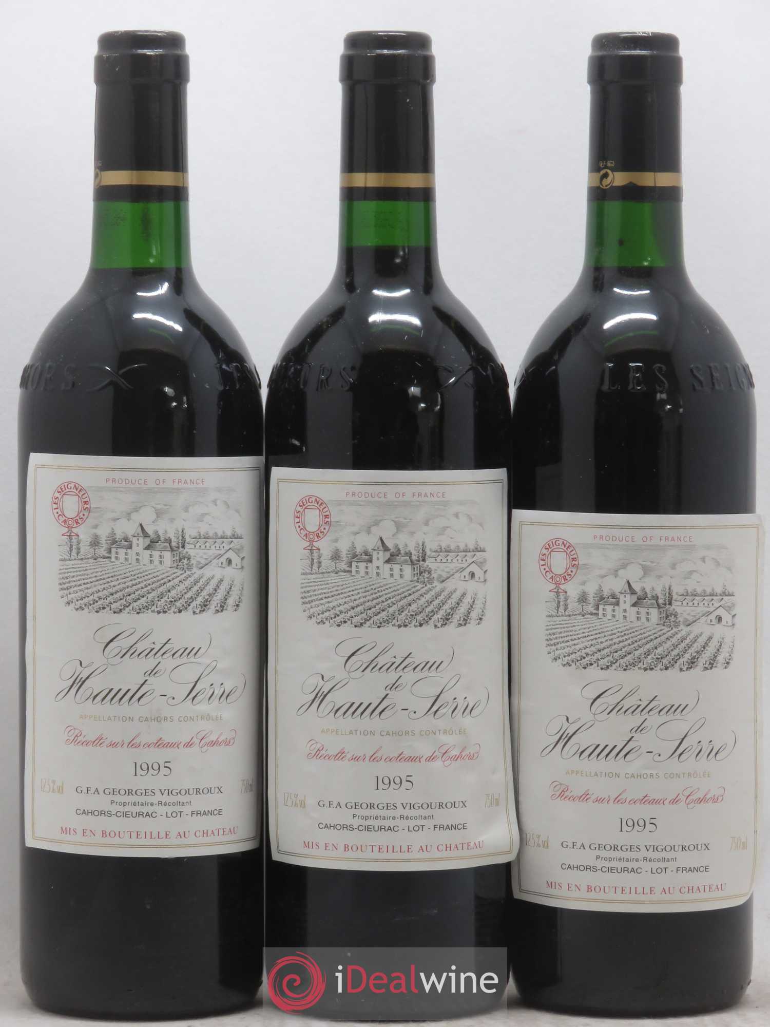 Cahors Château Haute-Serre (sans prix de réserve) 1995 - Posten von 6 Flaschen - 2