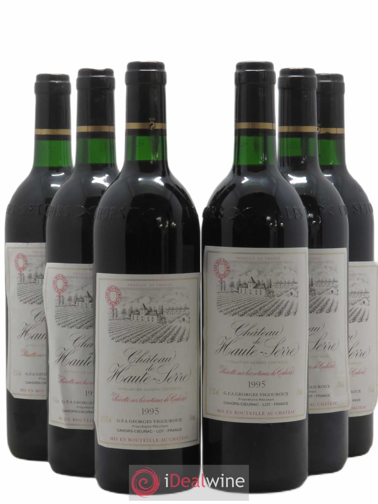 Cahors Château Haute-Serre (sans prix de réserve) 1995 - Posten von 6 Flaschen - 0