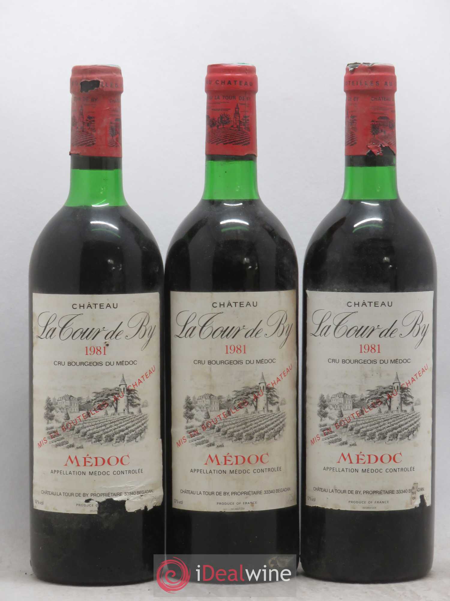 Château La Tour de By Cru Bourgeois 1981 - Lot de 6 bouteilles - 1