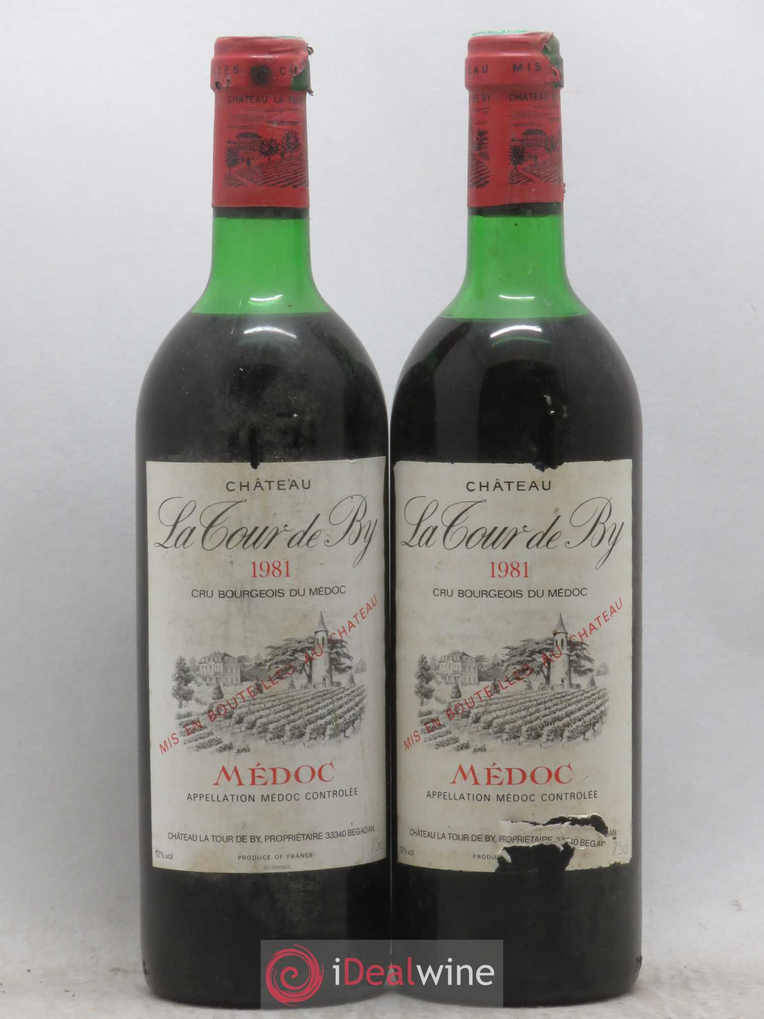 Château La Tour de By Cru Bourgeois 1981 - Lot de 2 bouteilles - 0