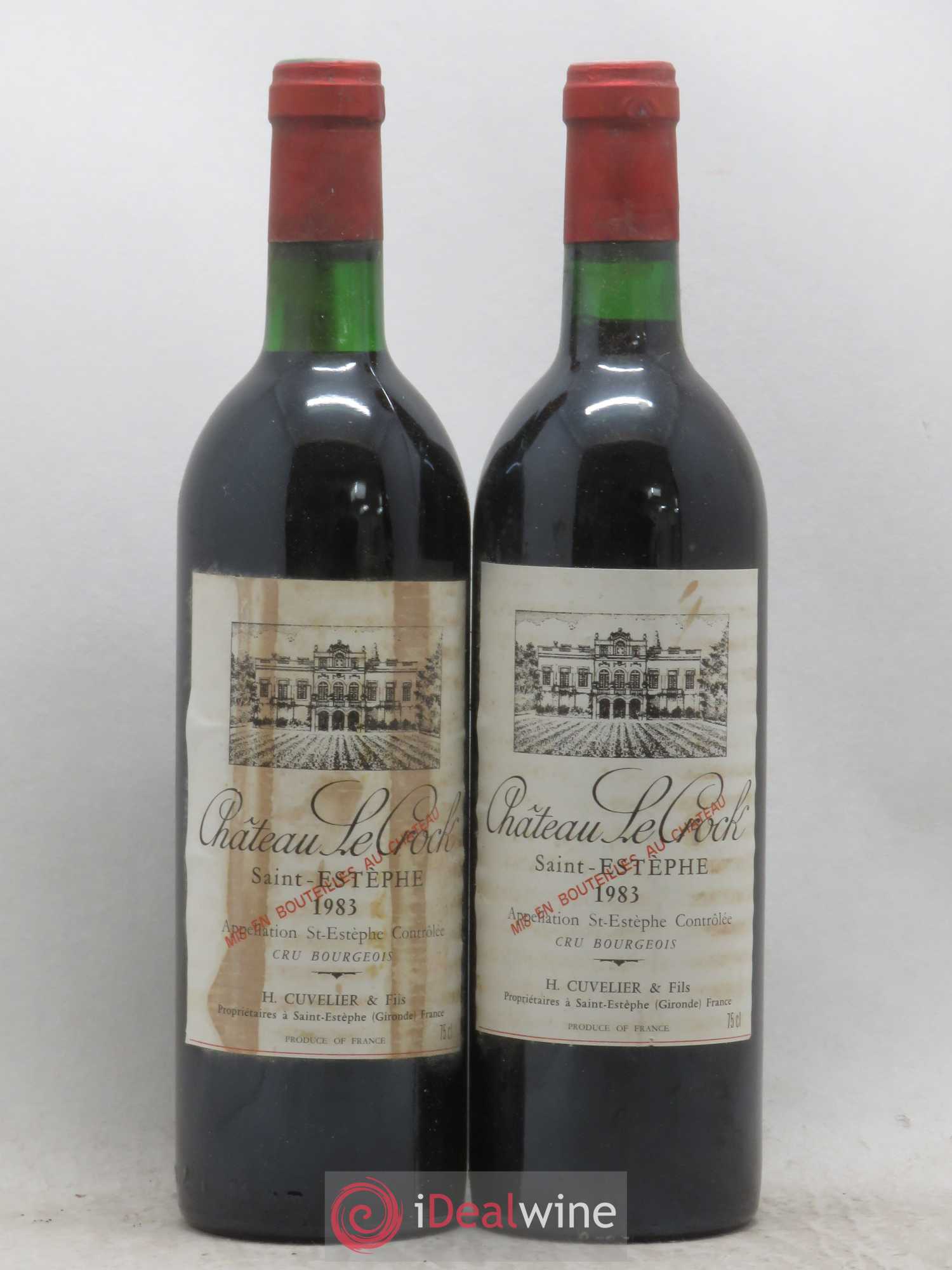 Château le Crock Cru Bourgeois 1983 - Lot de 2 bouteilles - 0
