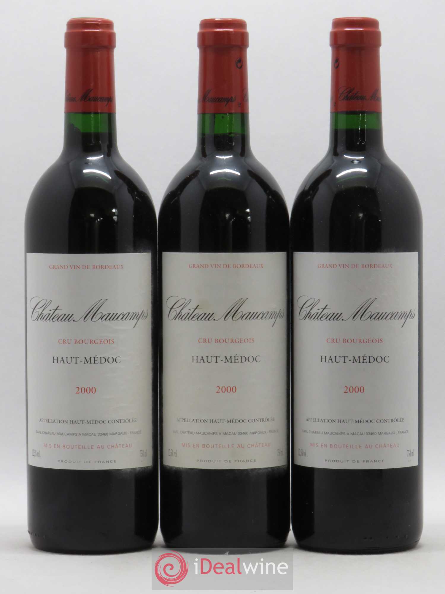 Château Maucamps Cru Bourgeois 2000 - Lot de 3 bouteilles - 0