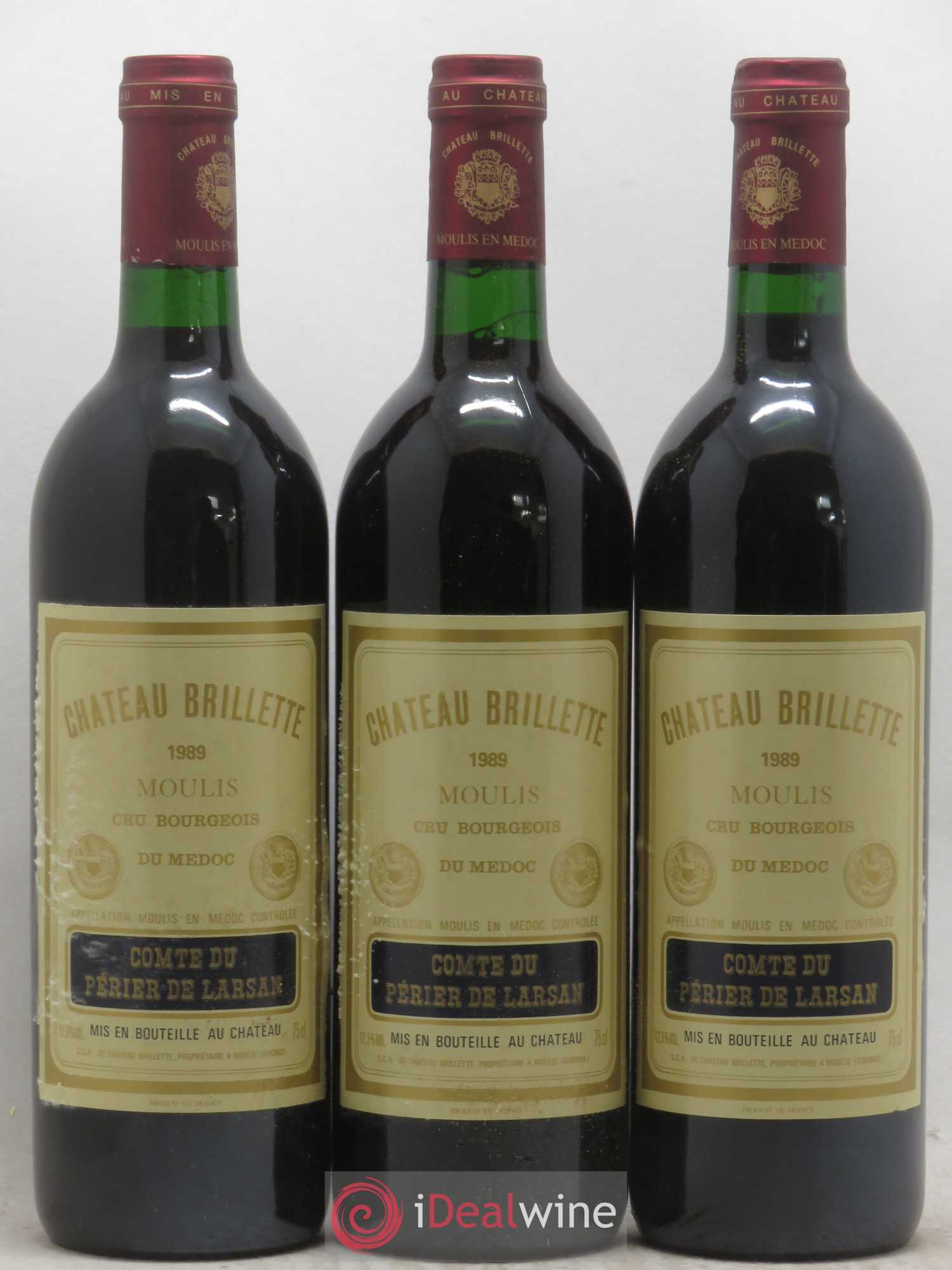 Château Brillette Cru Bourgeois 1989 - Lot de 12 bouteilles - 3