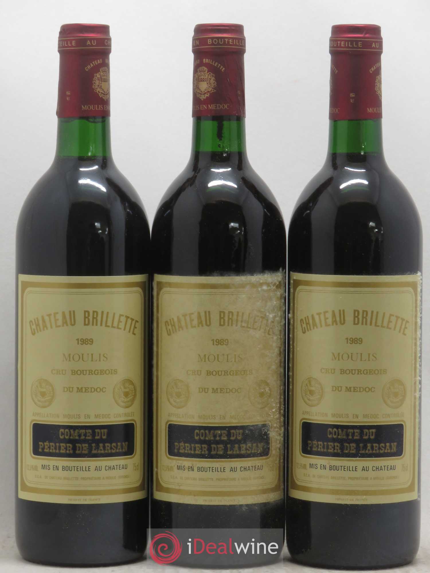 Château Brillette Cru Bourgeois 1989 - Lot de 12 bouteilles - 4