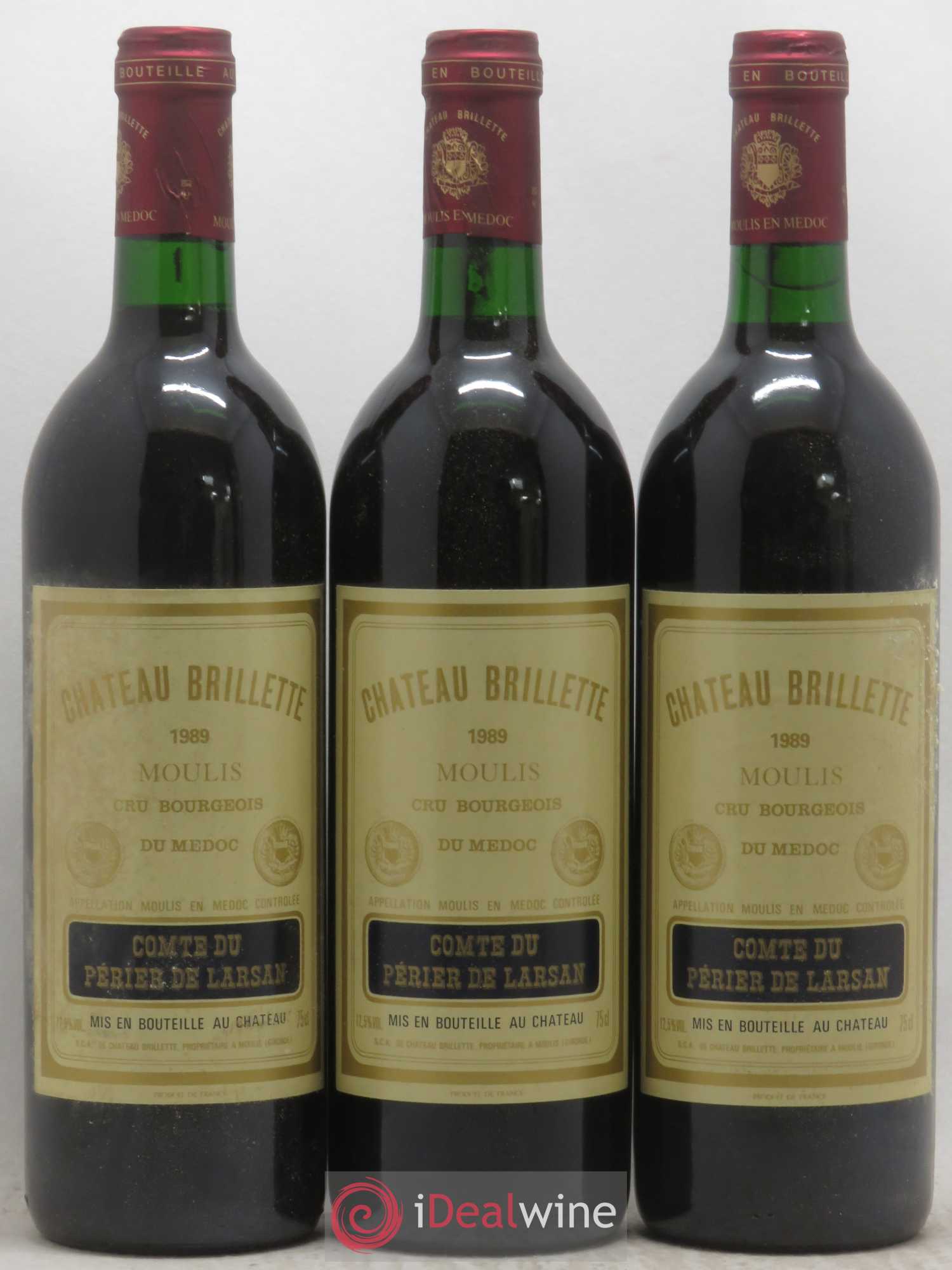 Château Brillette Cru Bourgeois 1989 - Lot de 12 bouteilles - 2