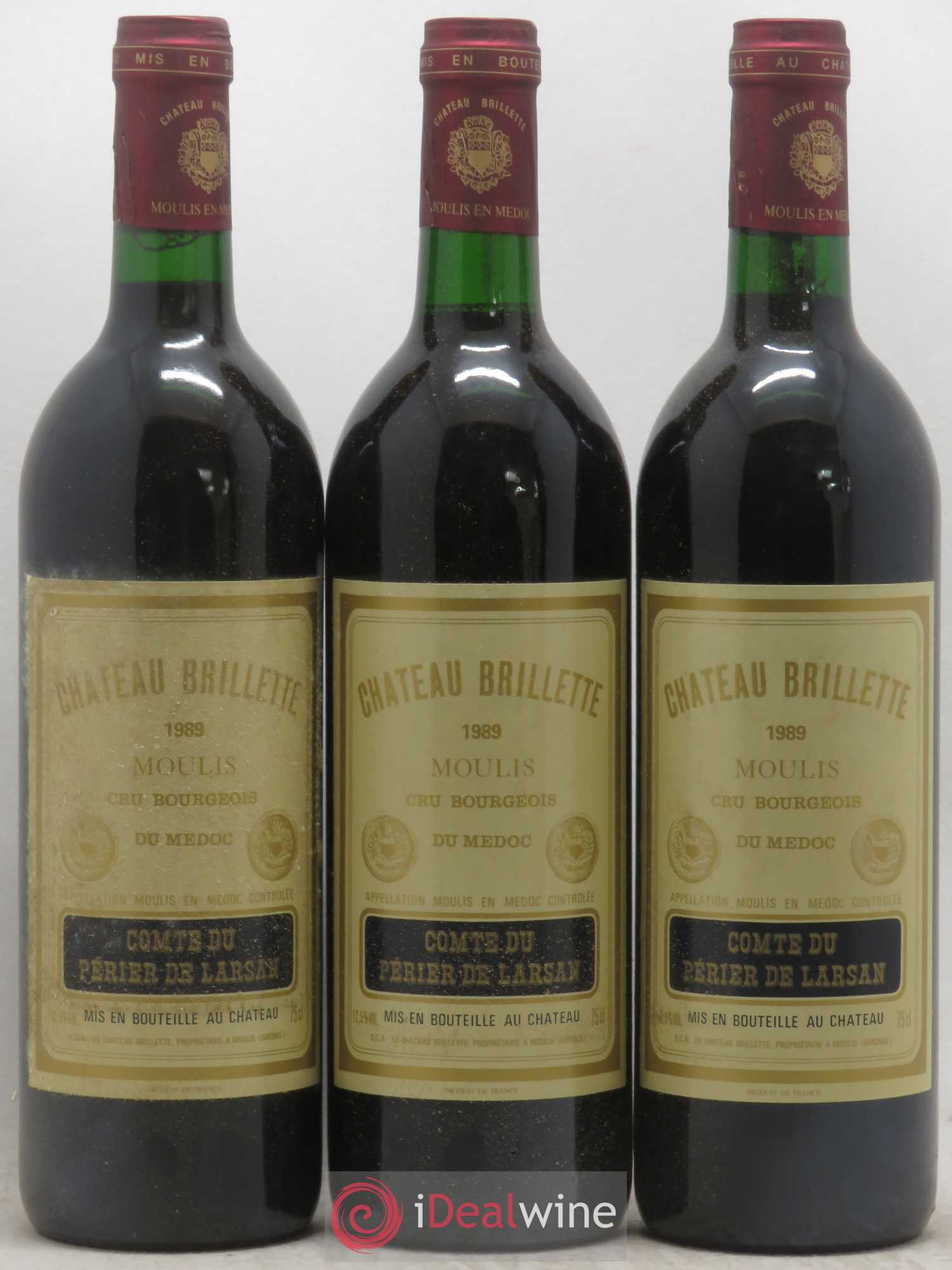 Château Brillette Cru Bourgeois 1989 - Lot de 12 bouteilles - 3