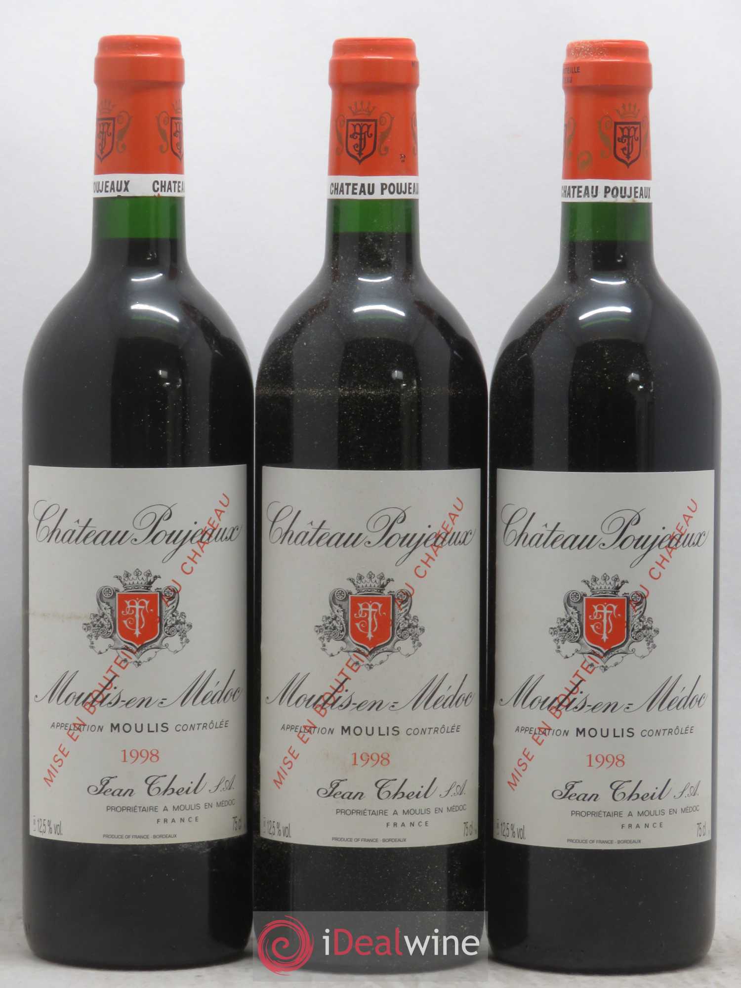 Château Poujeaux 1998 - Lot de 12 bouteilles - 1