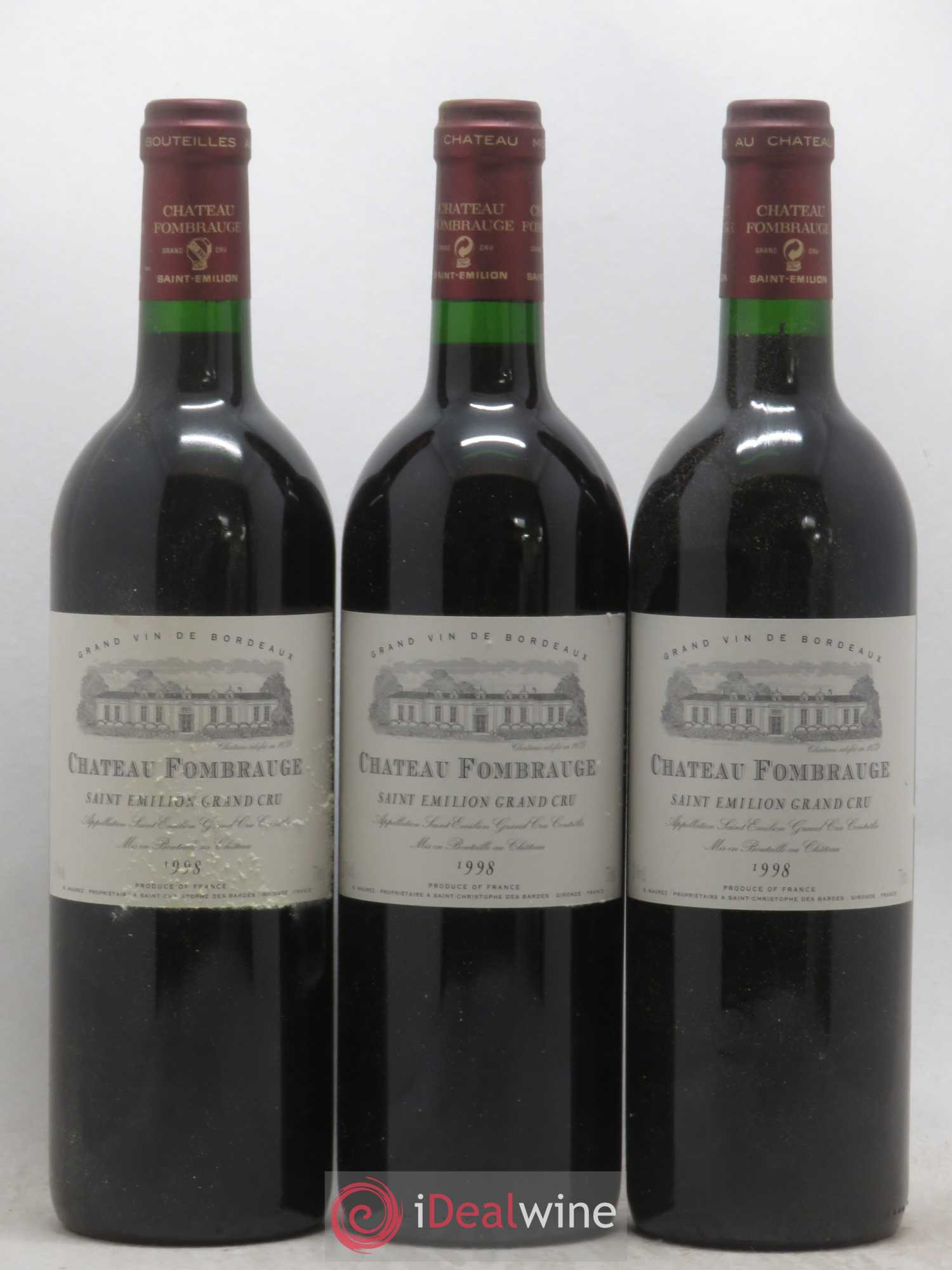 Château Fombrauge Grand Cru Classé 1998 - Lot de 12 bouteilles - 1
