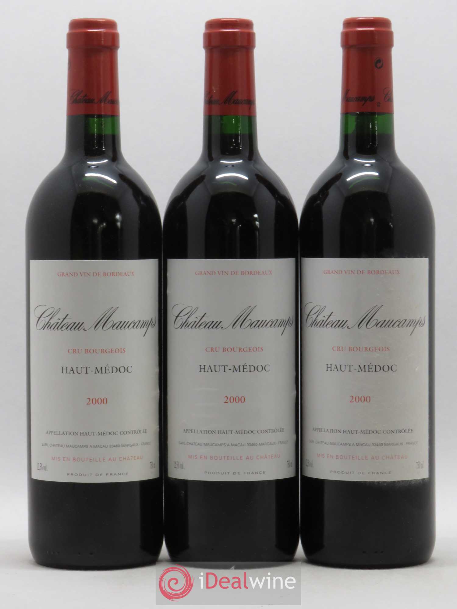 Château Maucamps Cru Bourgeois 2000 - Lot de 3 bouteilles - 0