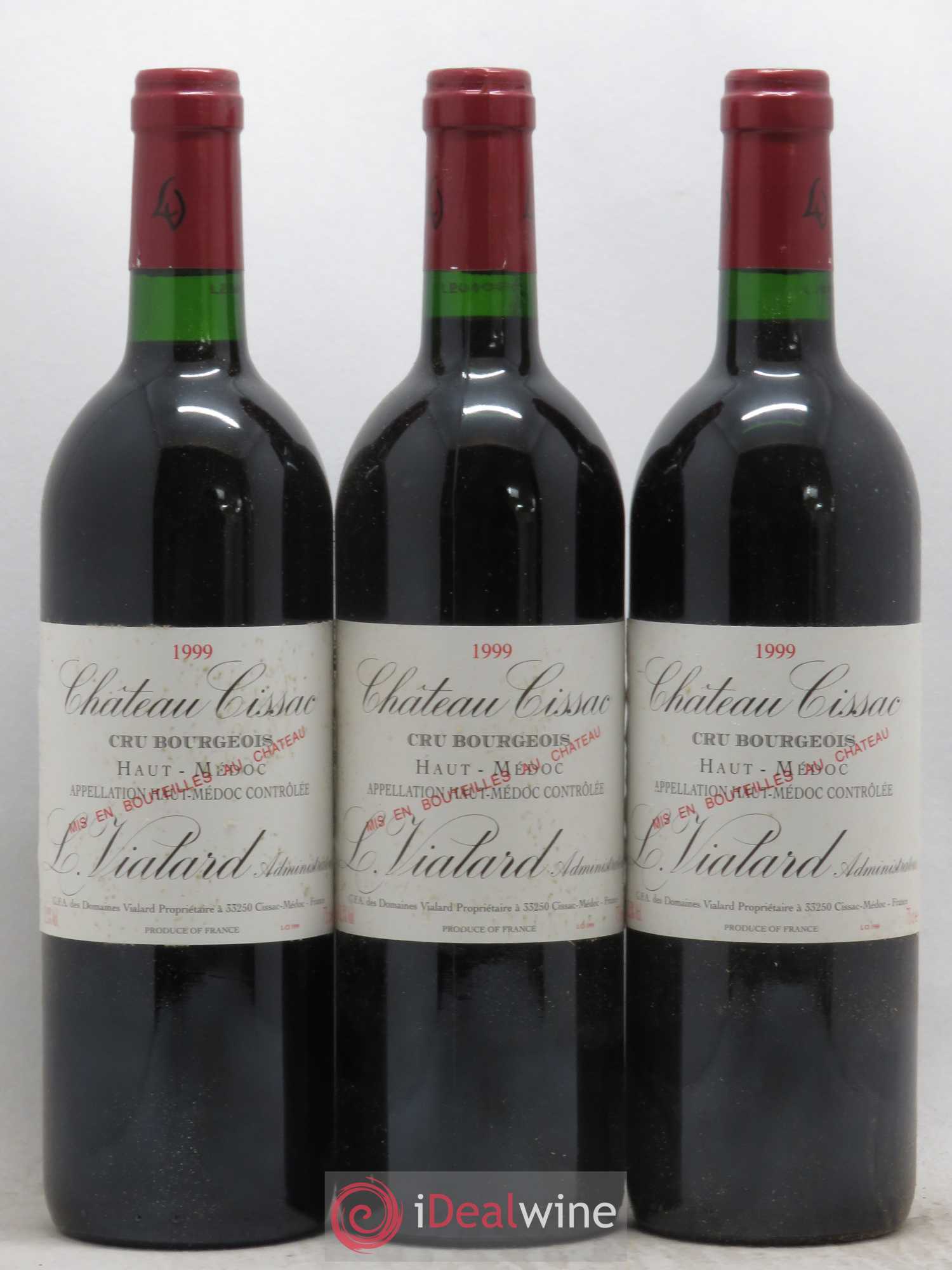 Château Cissac Cru Bourgeois 1999 - Lot de 12 bouteilles - 2