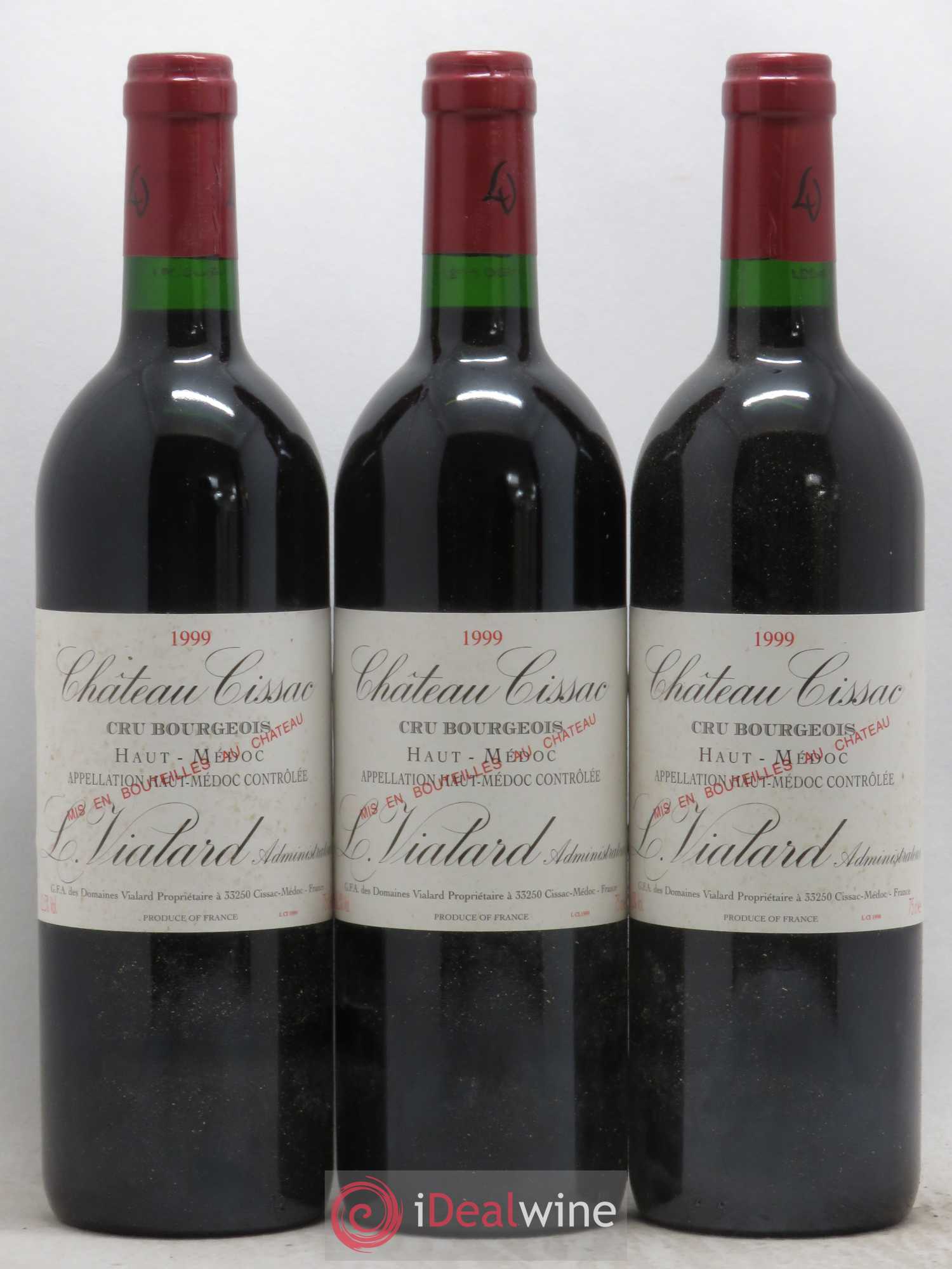 Château Cissac Cru Bourgeois 1999 - Lot de 12 bouteilles - 3
