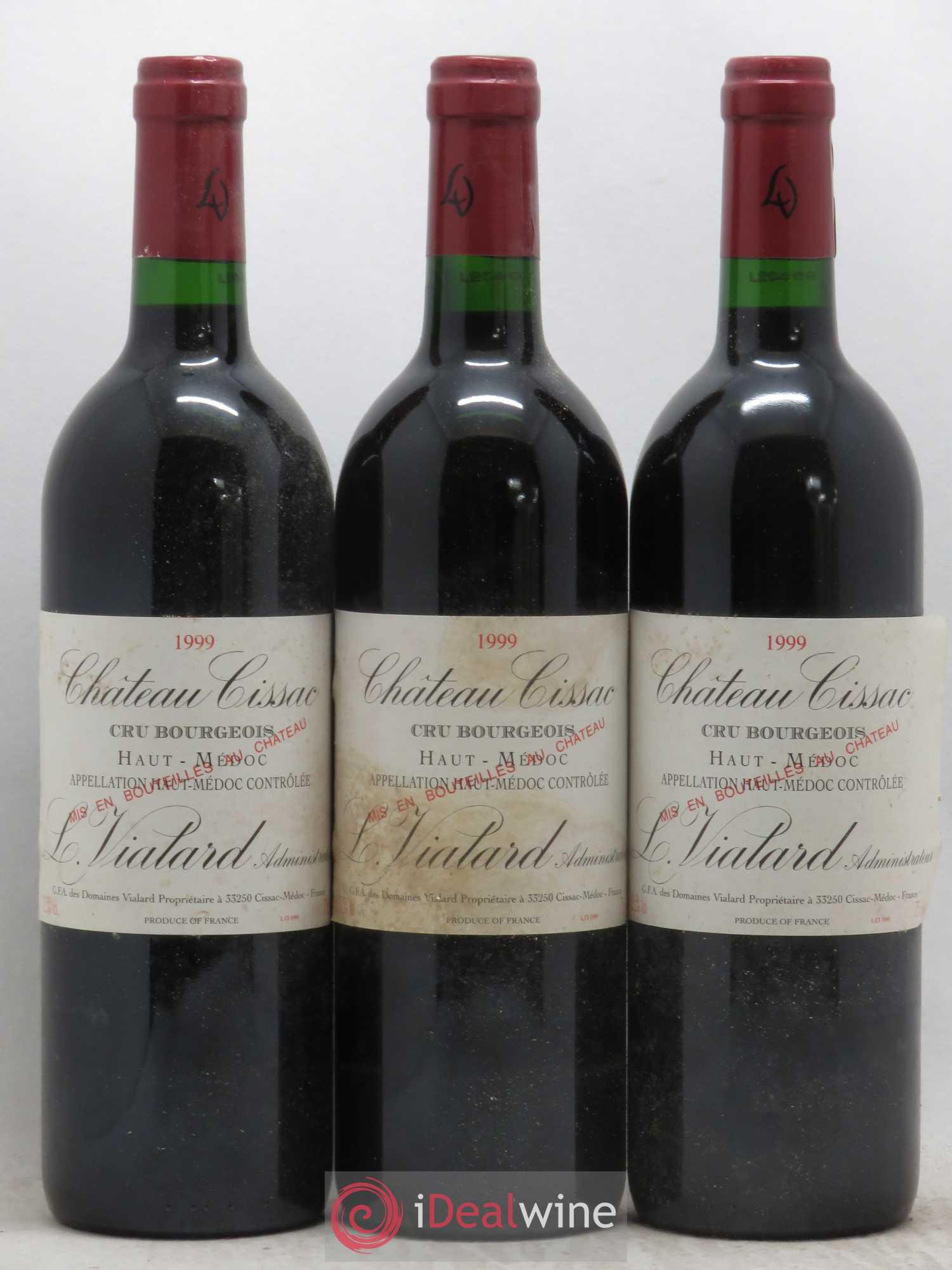 Château Cissac Cru Bourgeois 1999 - Lot de 12 bouteilles - 4