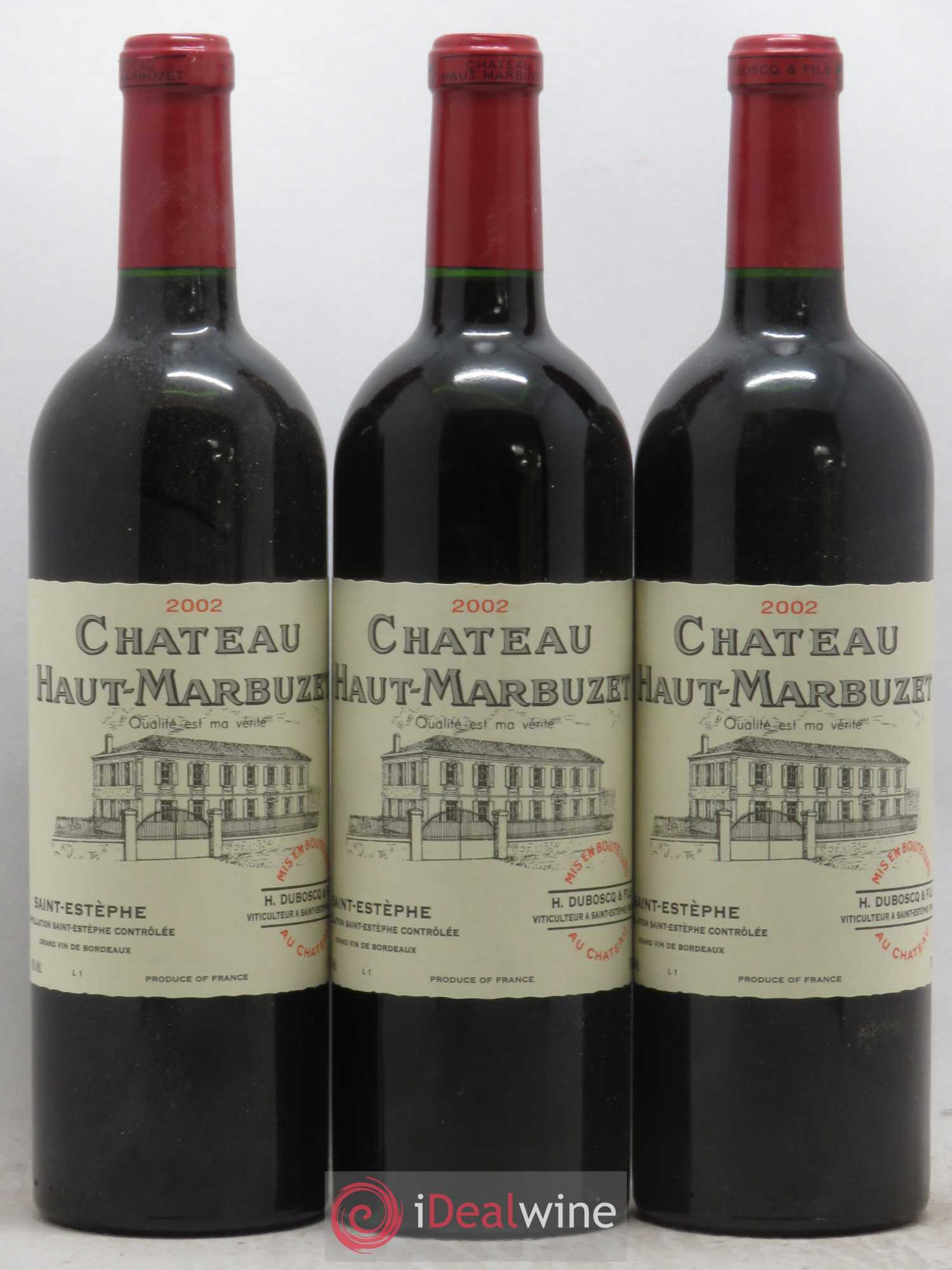 Château Haut Marbuzet 2002 - Lot de 12 bouteilles - 1