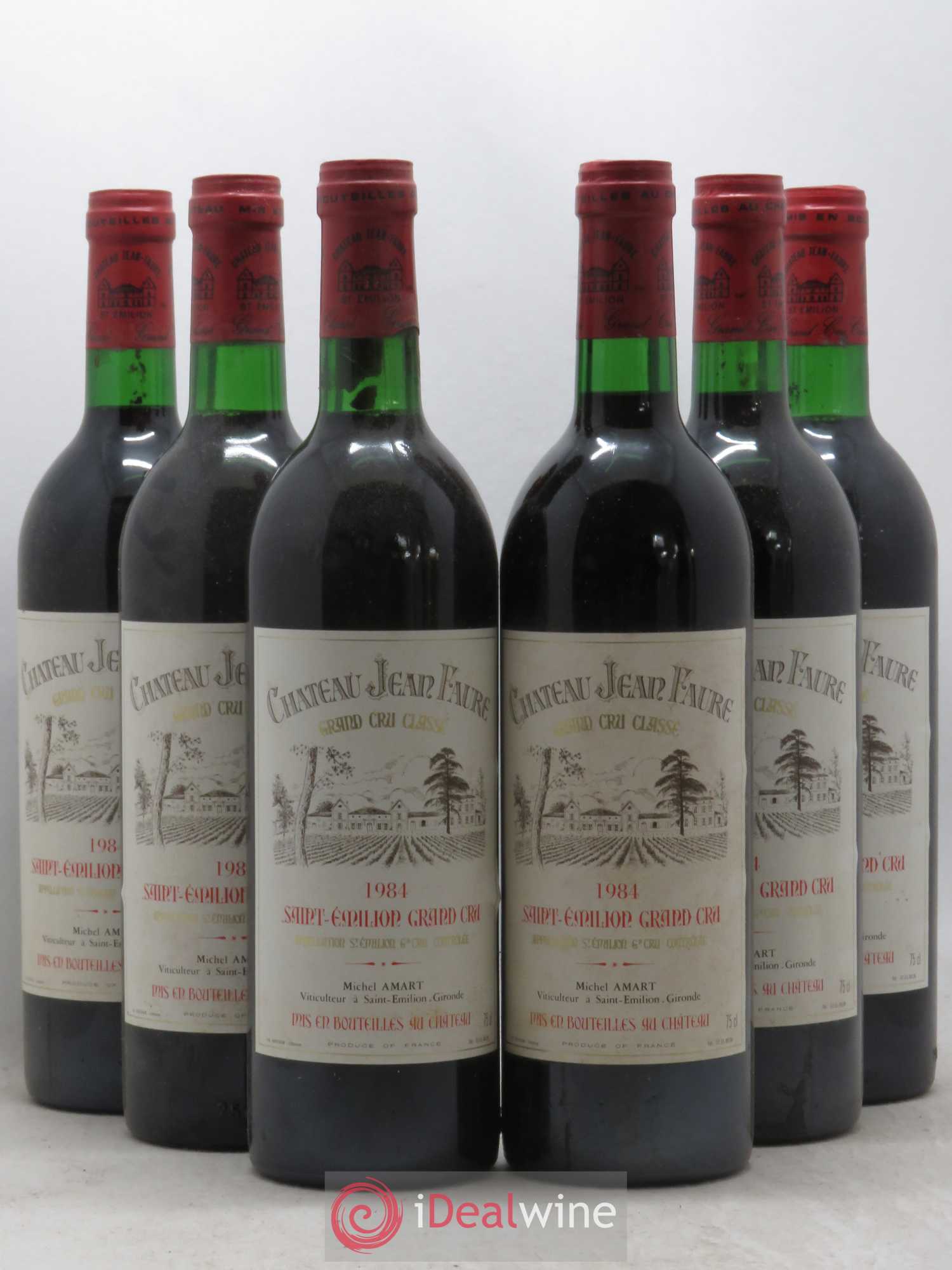 Château Jean Faure Grand Cru Classé 1984 - Lot de 6 bouteilles - 0