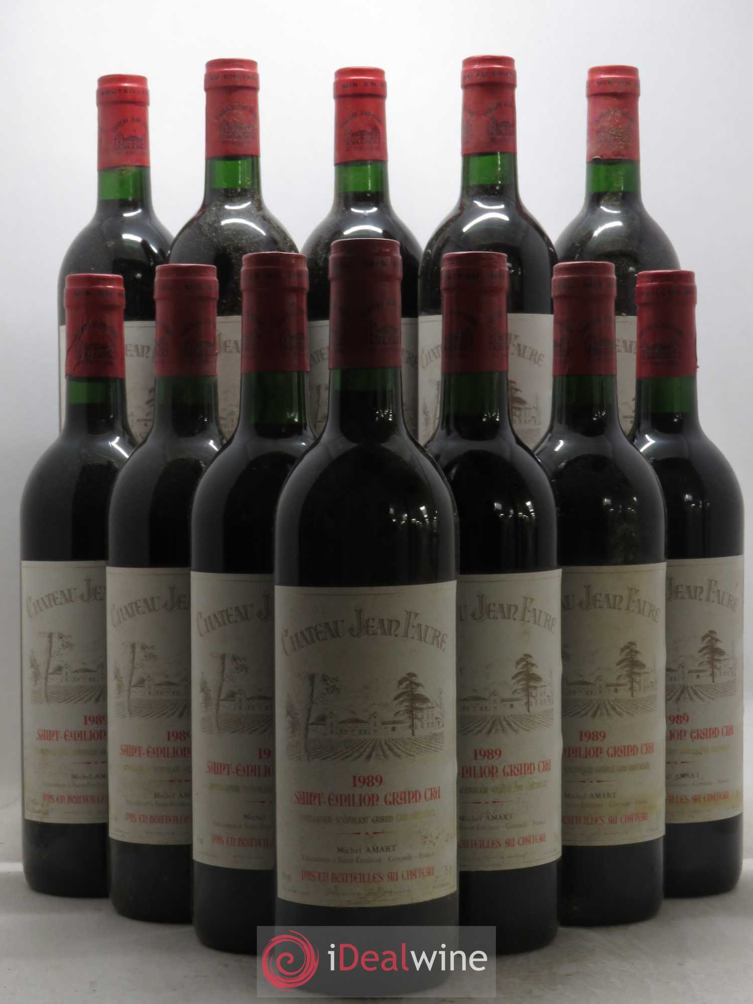 Château Jean Faure Grand Cru Classé 1989 - Lot de 12 bouteilles - 0