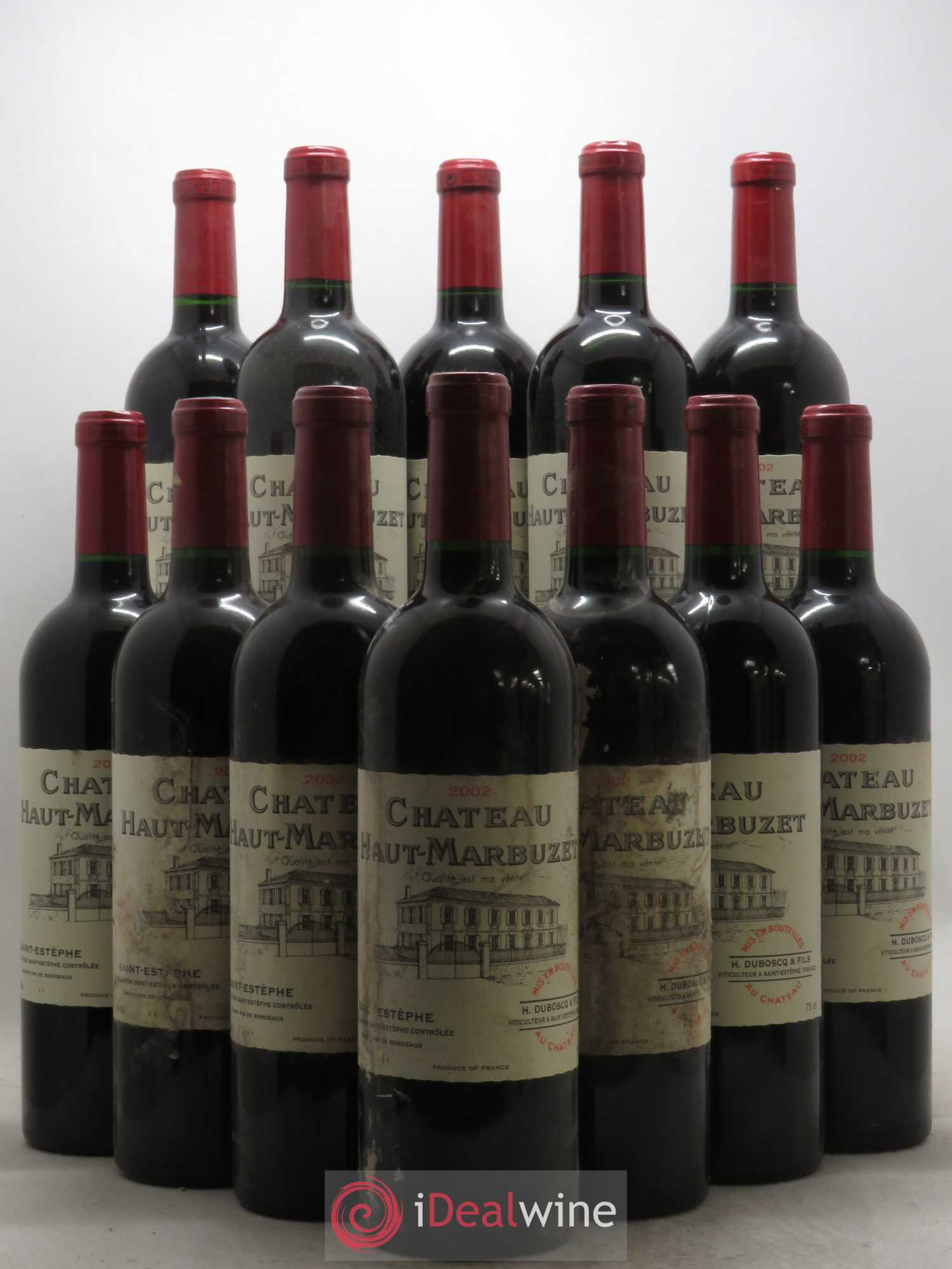 Château Haut Marbuzet 2002 - Lot de 12 bouteilles - 0
