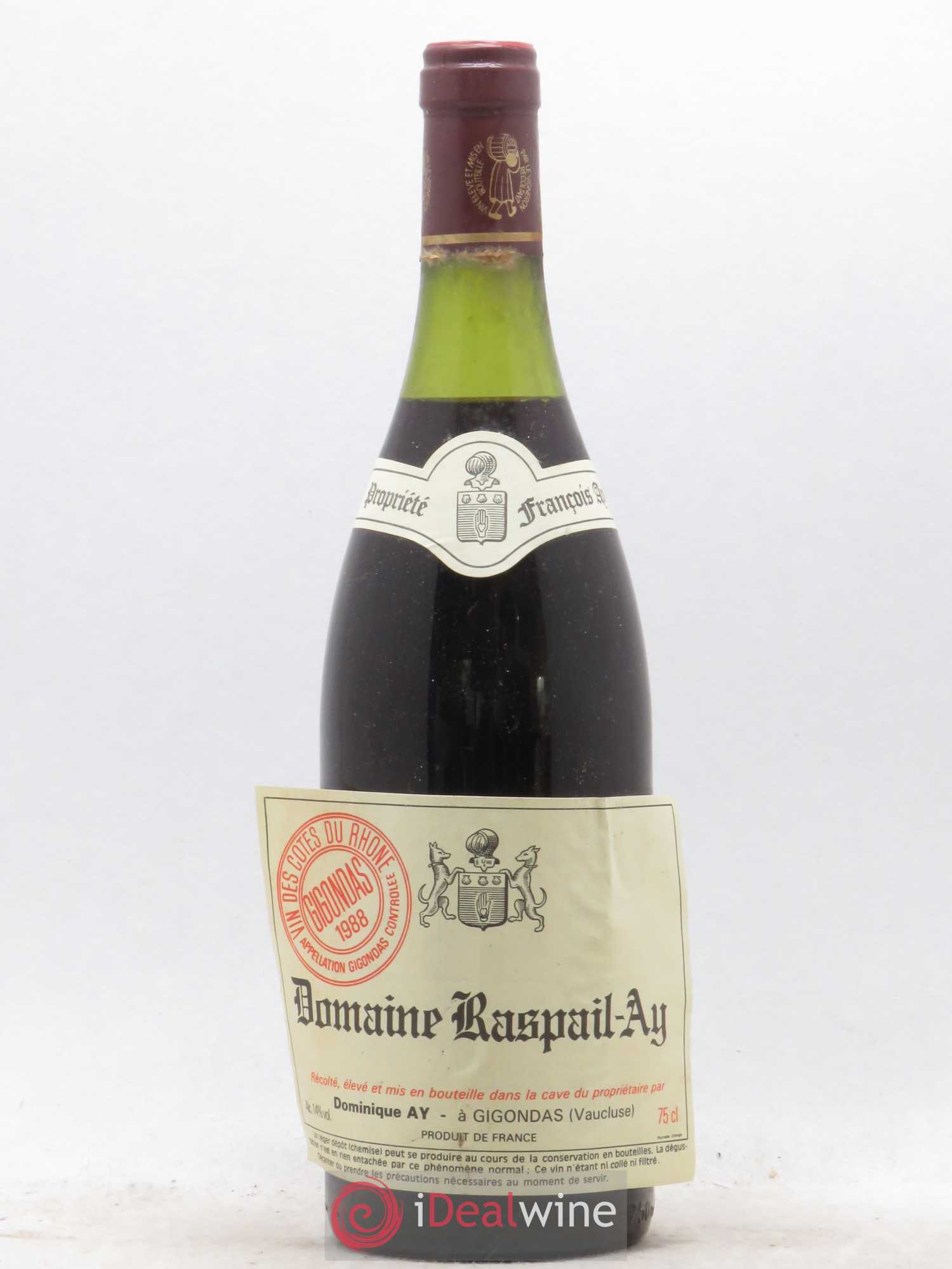 Gigondas Raspail-Ay 1988 - Posten von 1 Flasche - 0