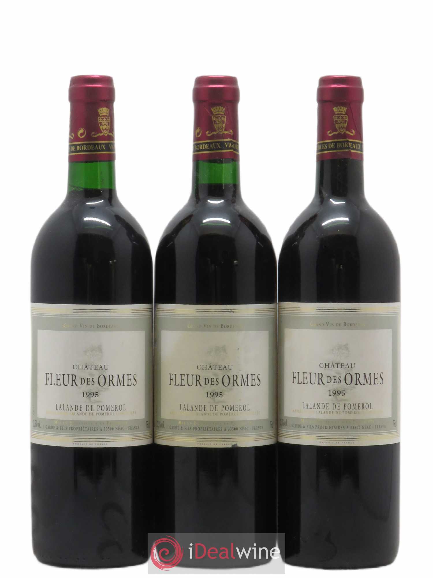 Lalande-de-Pomerol Fleur des Ormes (sans prix de réserve) 1995 - Posten von 3 Flaschen - 0