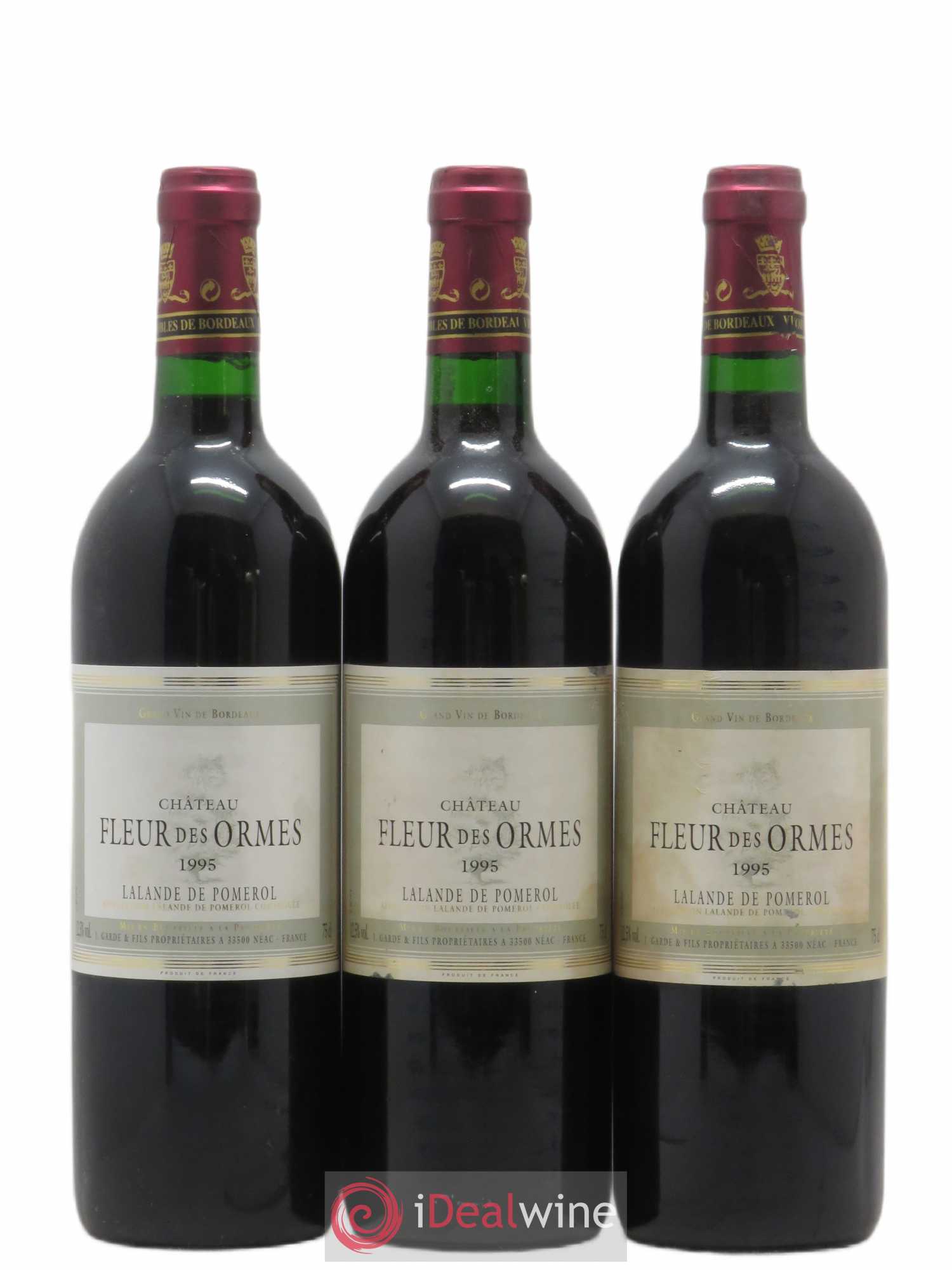 Lalande-de-Pomerol Fleur des Ormes (sans prix de réserve) 1995 - Posten von 3 Flaschen - 0