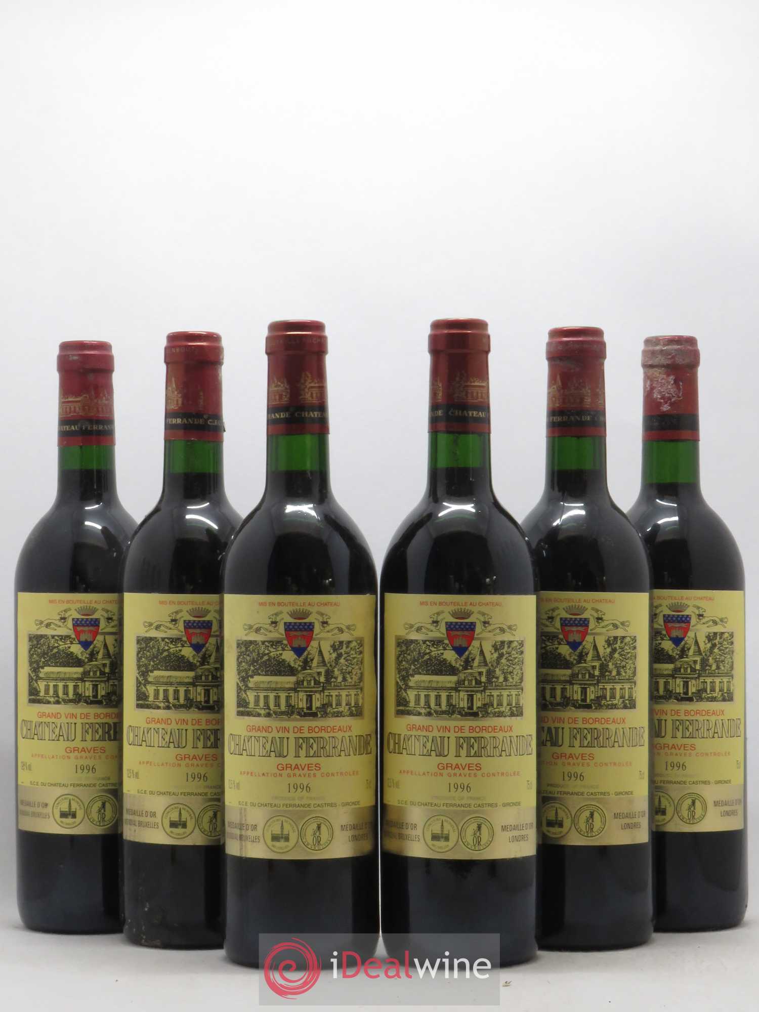 Château Ferrande 1996 - Lot de 6 bouteilles - 0