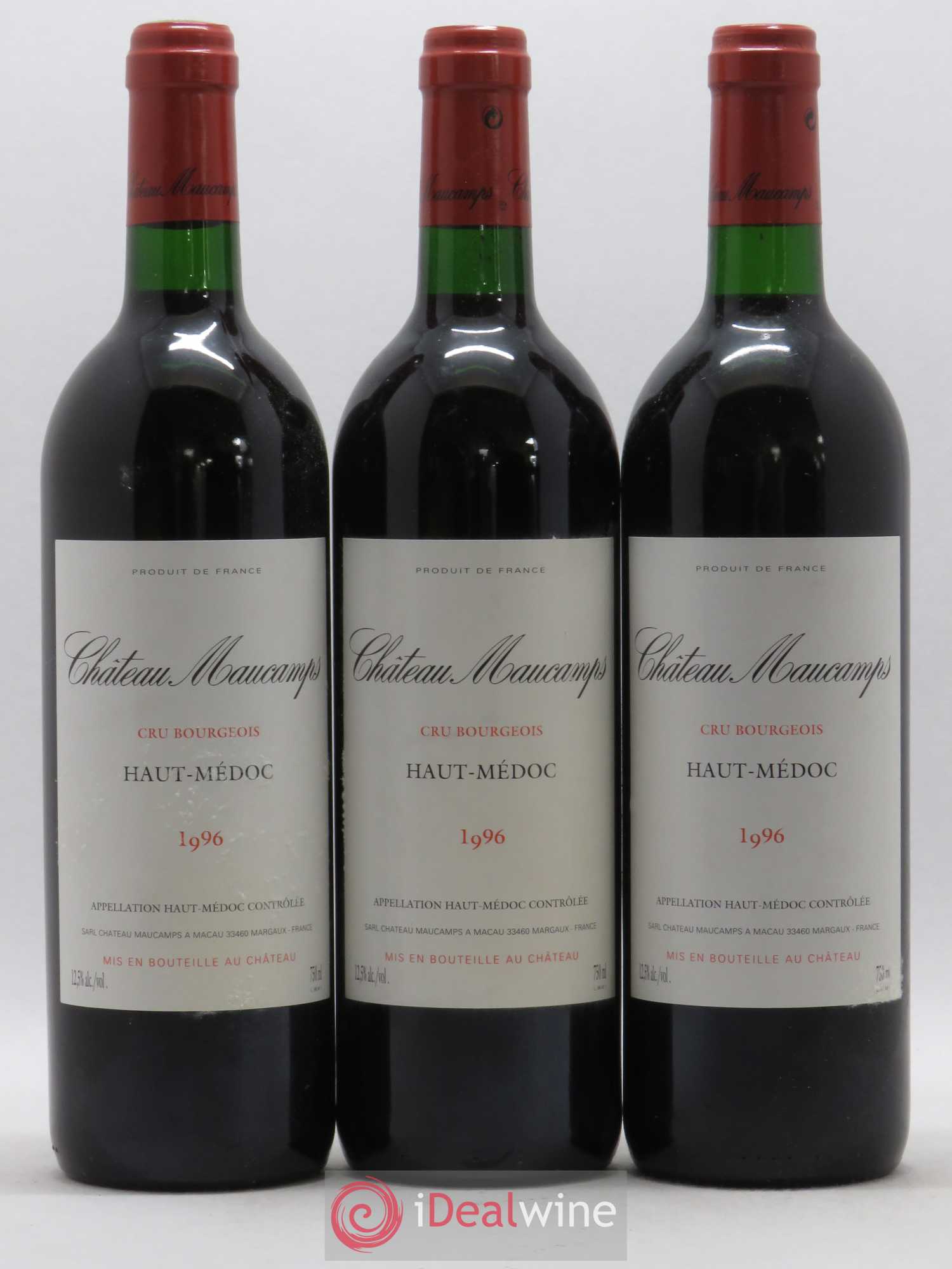 Château Maucamps Cru Bourgeois 1996 - Lot de 3 bouteilles - 0