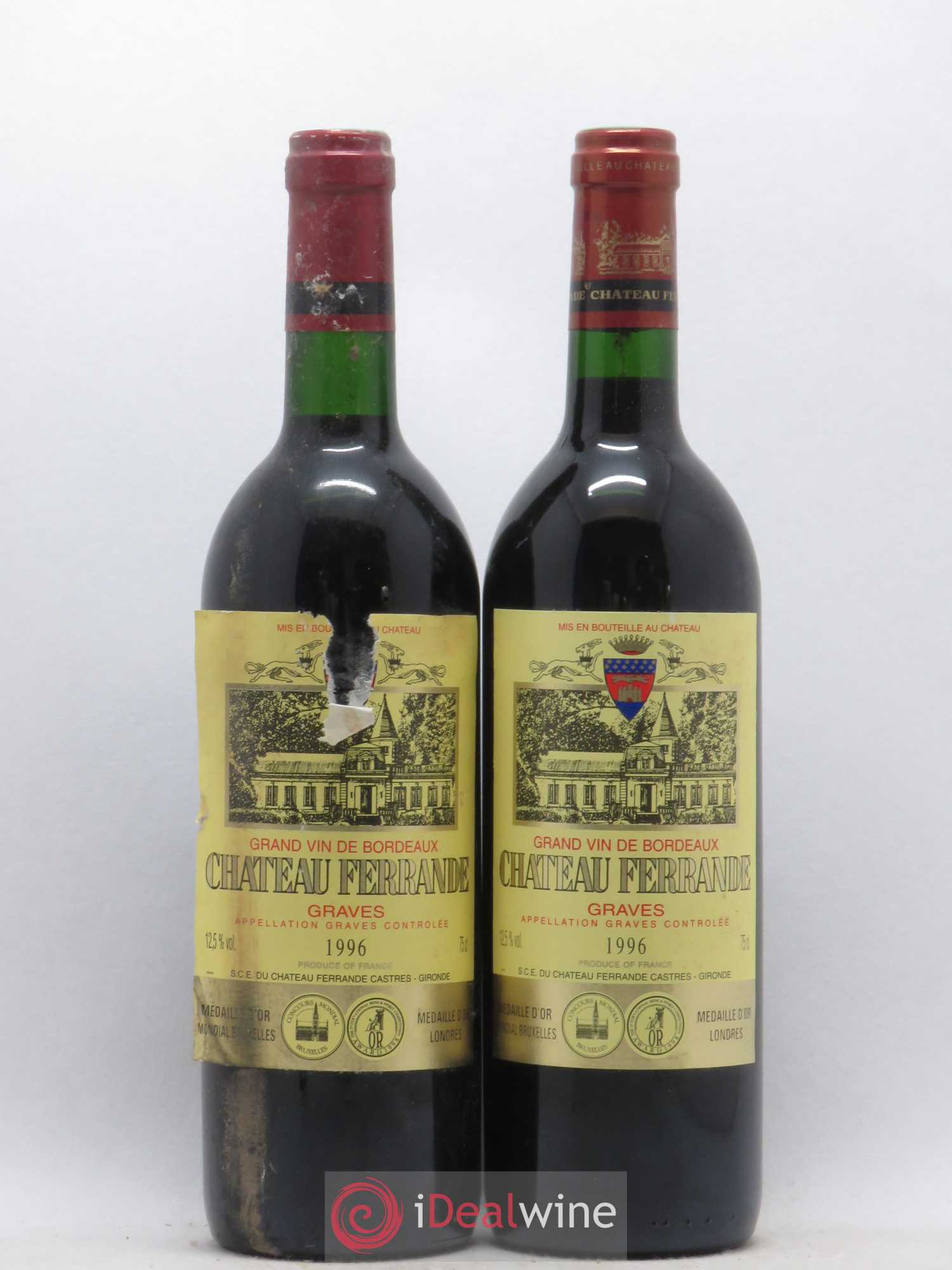 Château Ferrande 1996 - Lot de 2 bouteilles - 0