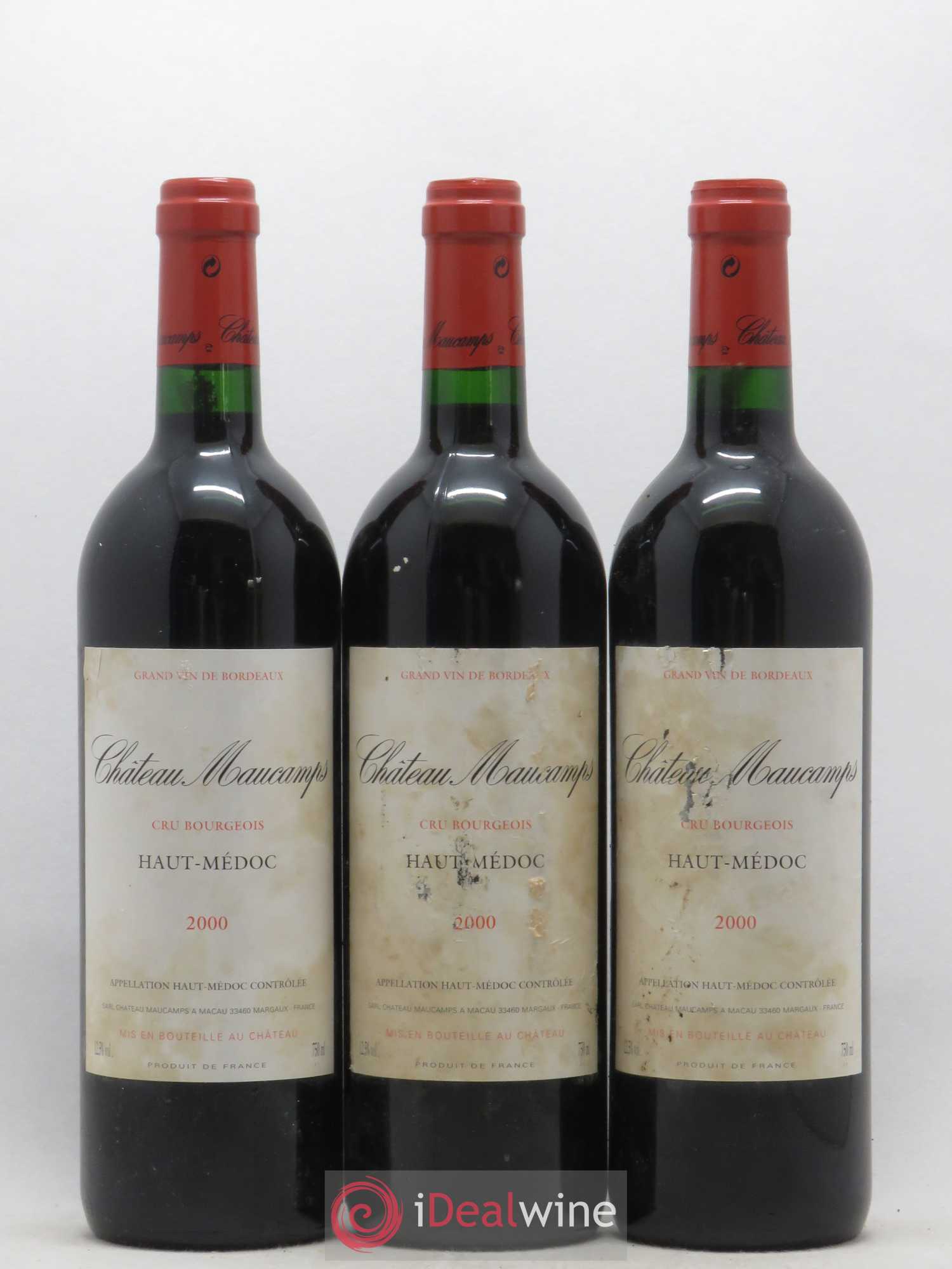 Château Maucamps Cru Bourgeois 2000 - Lot de 3 bouteilles - 0