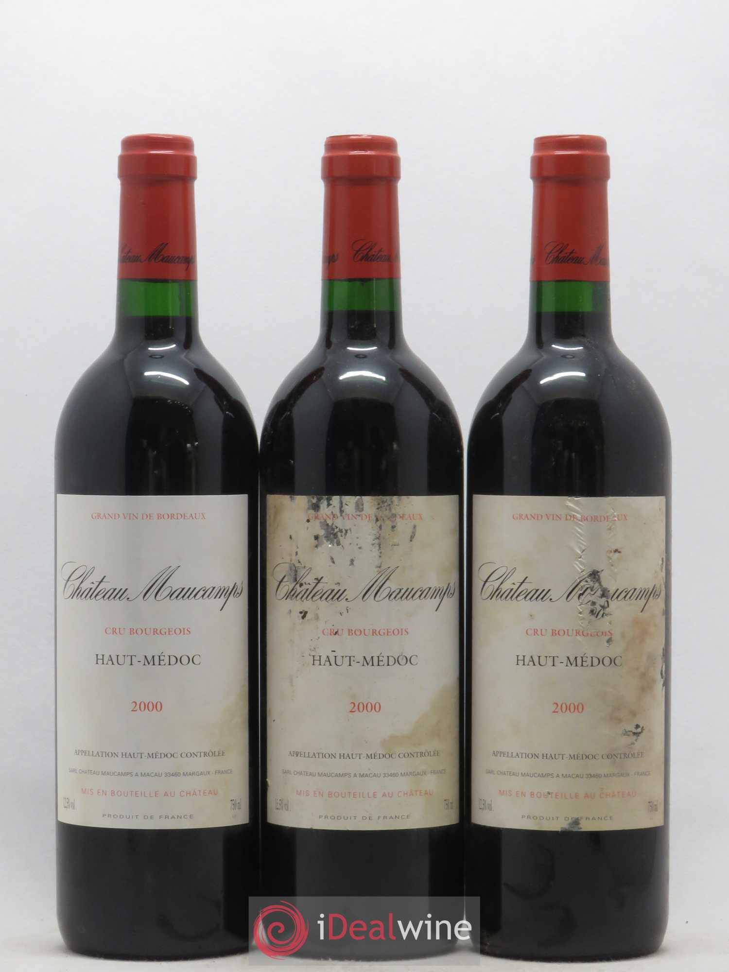 Château Maucamps Cru Bourgeois 2000 - Lot de 3 bouteilles - 0