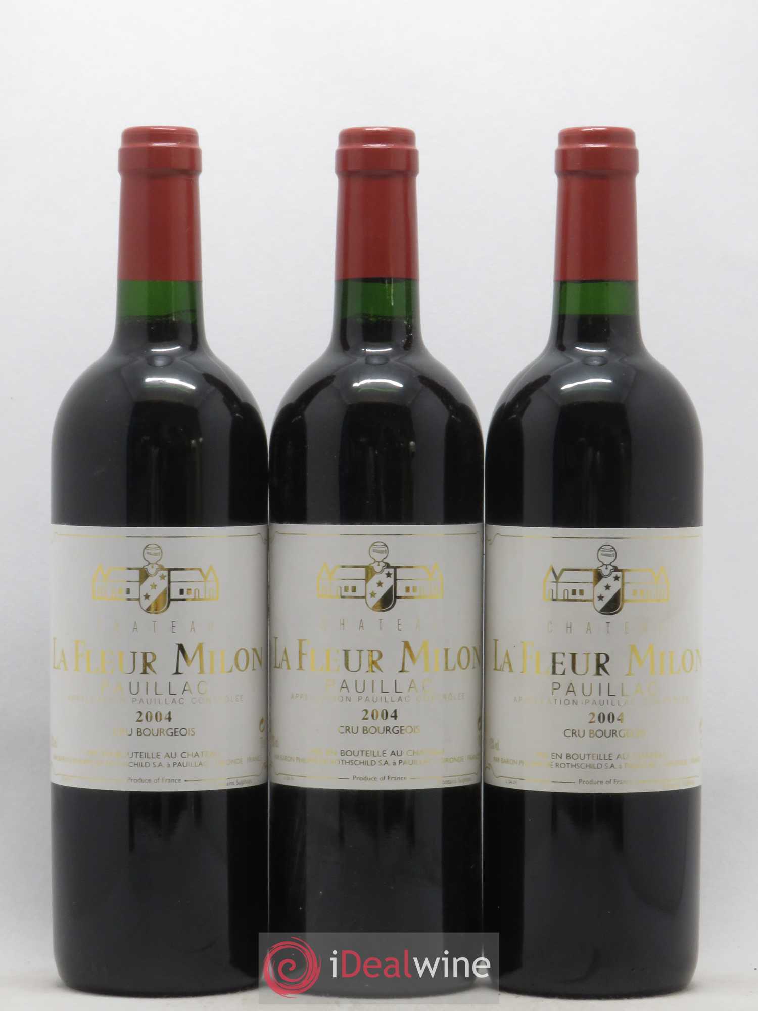 Château la Fleur Milon Cru Bourgeois 2004 - Lot de 3 bouteilles - 0