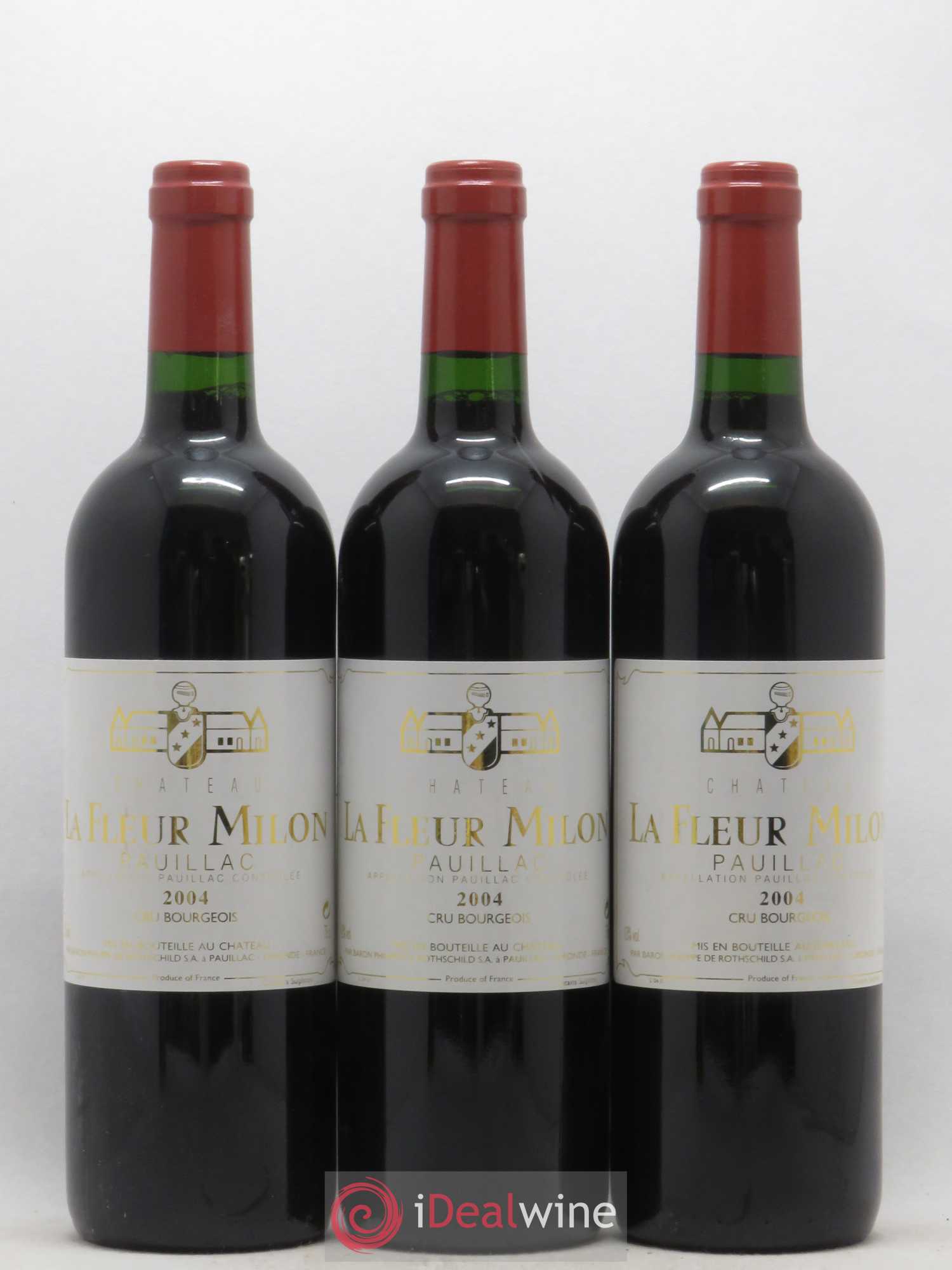 Château la Fleur Milon Cru Bourgeois 2004 - Lot de 3 bouteilles - 0