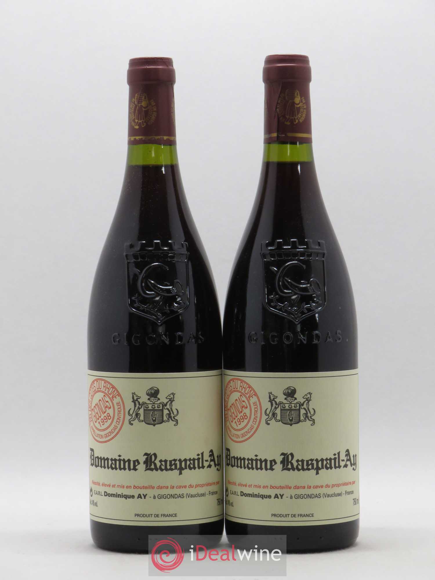 Gigondas Raspail-Ay 1998 - Lot de 2 bouteilles - 0