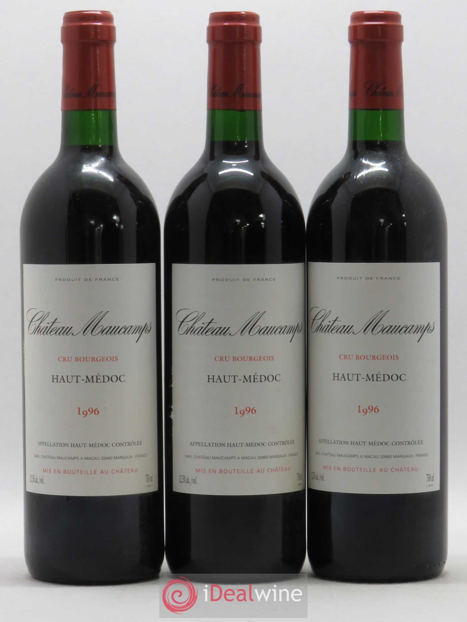 Château Maucamps Cru Bourgeois 1996 - Lot de 3 bouteilles - 0