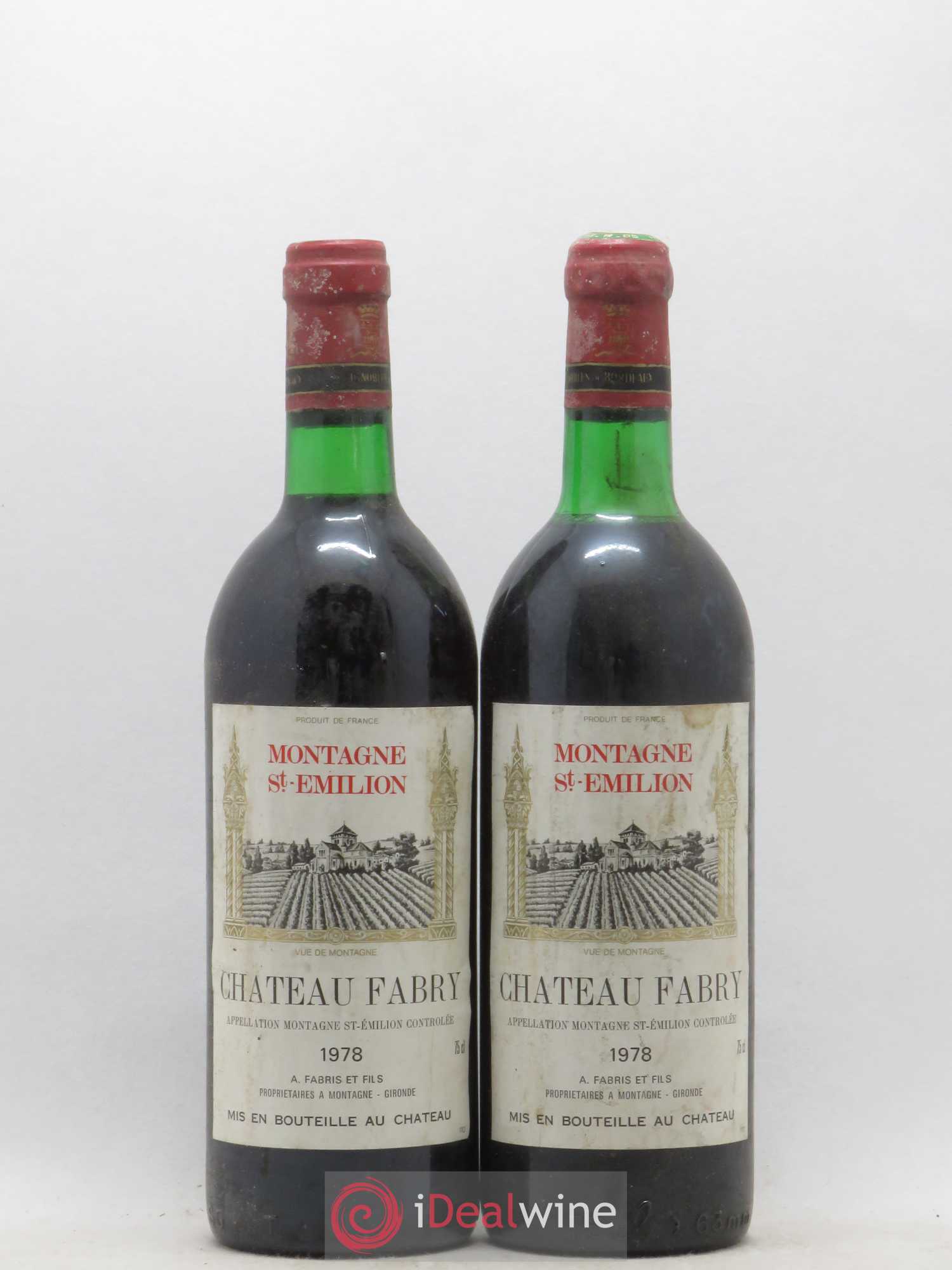 Montagne Saint-Émilion Château Fabry 1978 - Lot de 2 bouteilles - 0