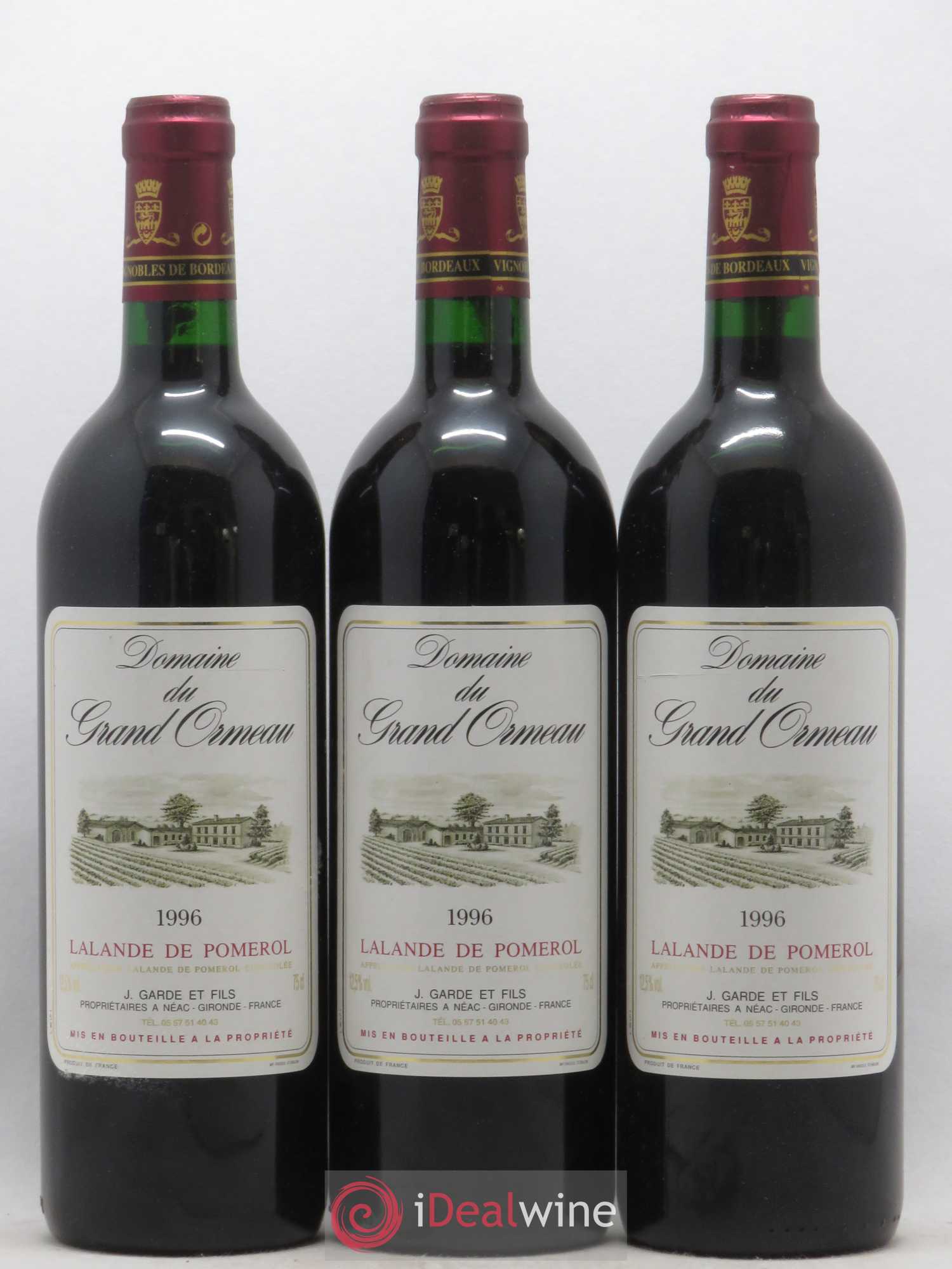 Lalande-de-Pomerol Domaine du Grand Ormeau 1996 - Posten von 6 Flaschen - 1
