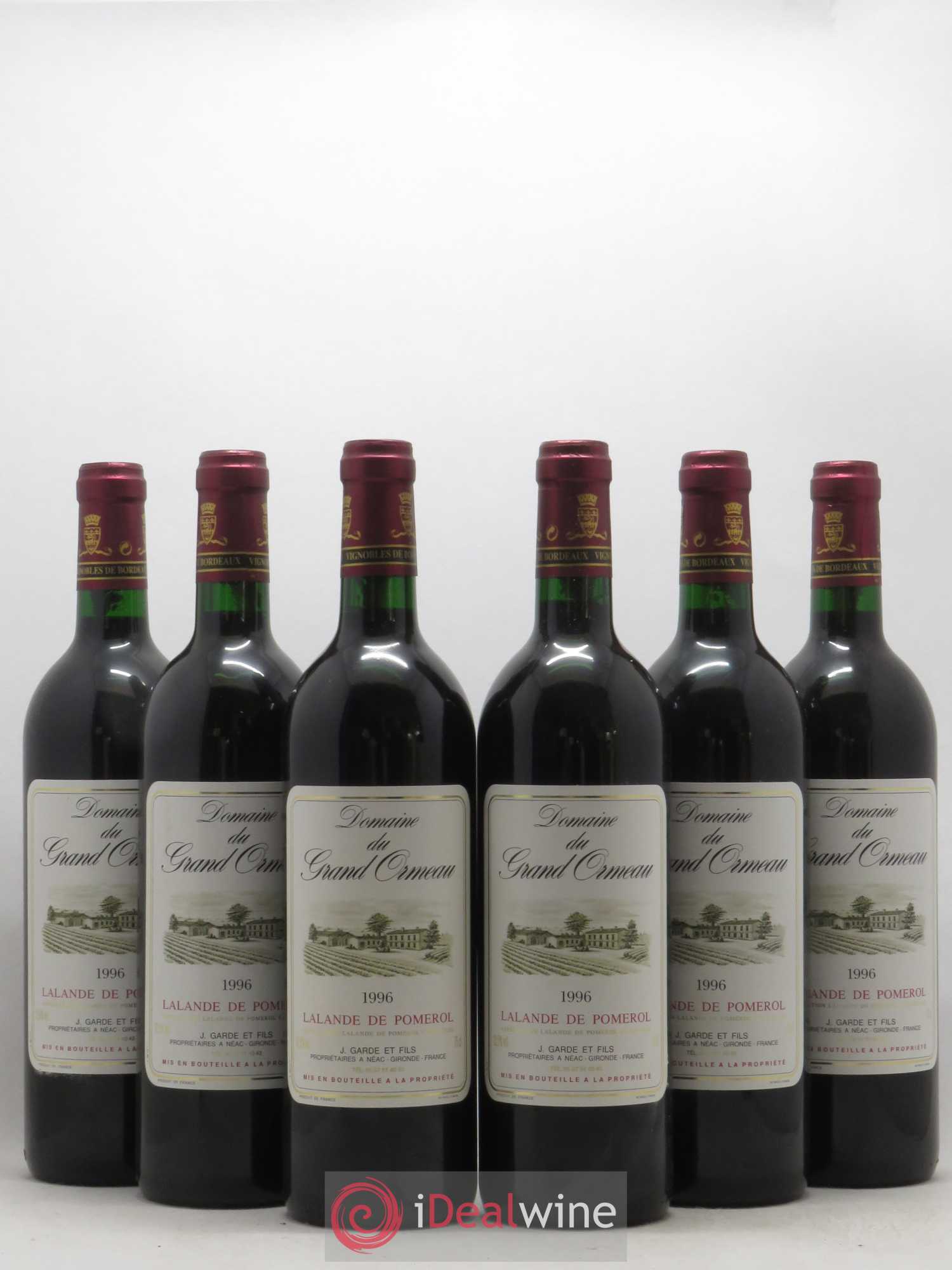 Lalande-de-Pomerol Domaine du Grand Ormeau 1996 - Posten von 6 Flaschen - 0