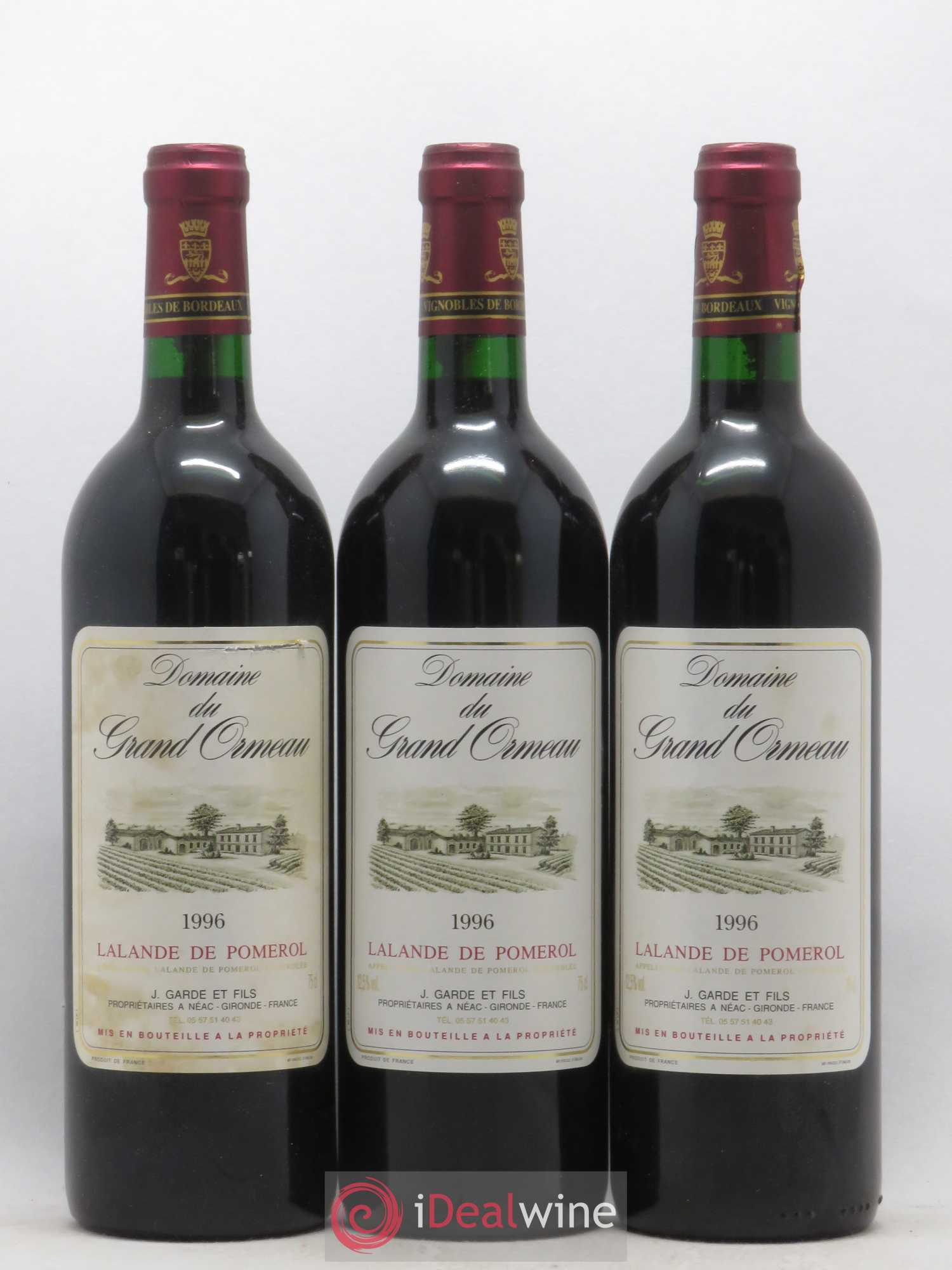 Lalande-de-Pomerol Domaine du Grand Ormeau 1996 - Posten von 3 Flaschen - 0