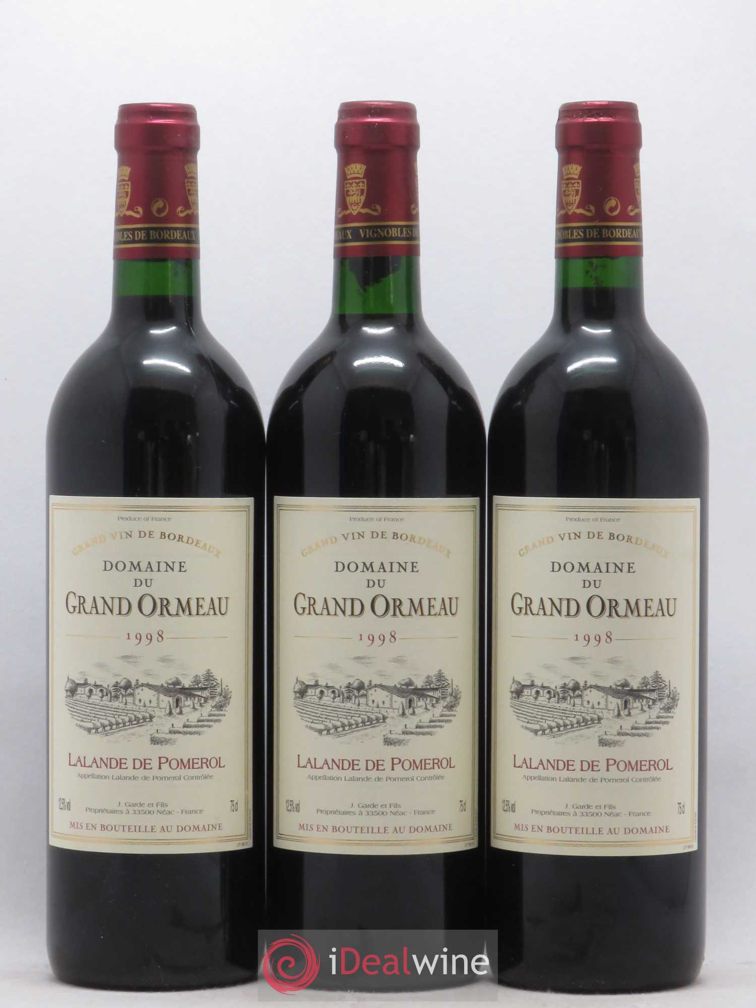 Lalande-de-Pomerol Domaine du Grand Ormeau 1998 - Posten von 6 Flaschen - 1