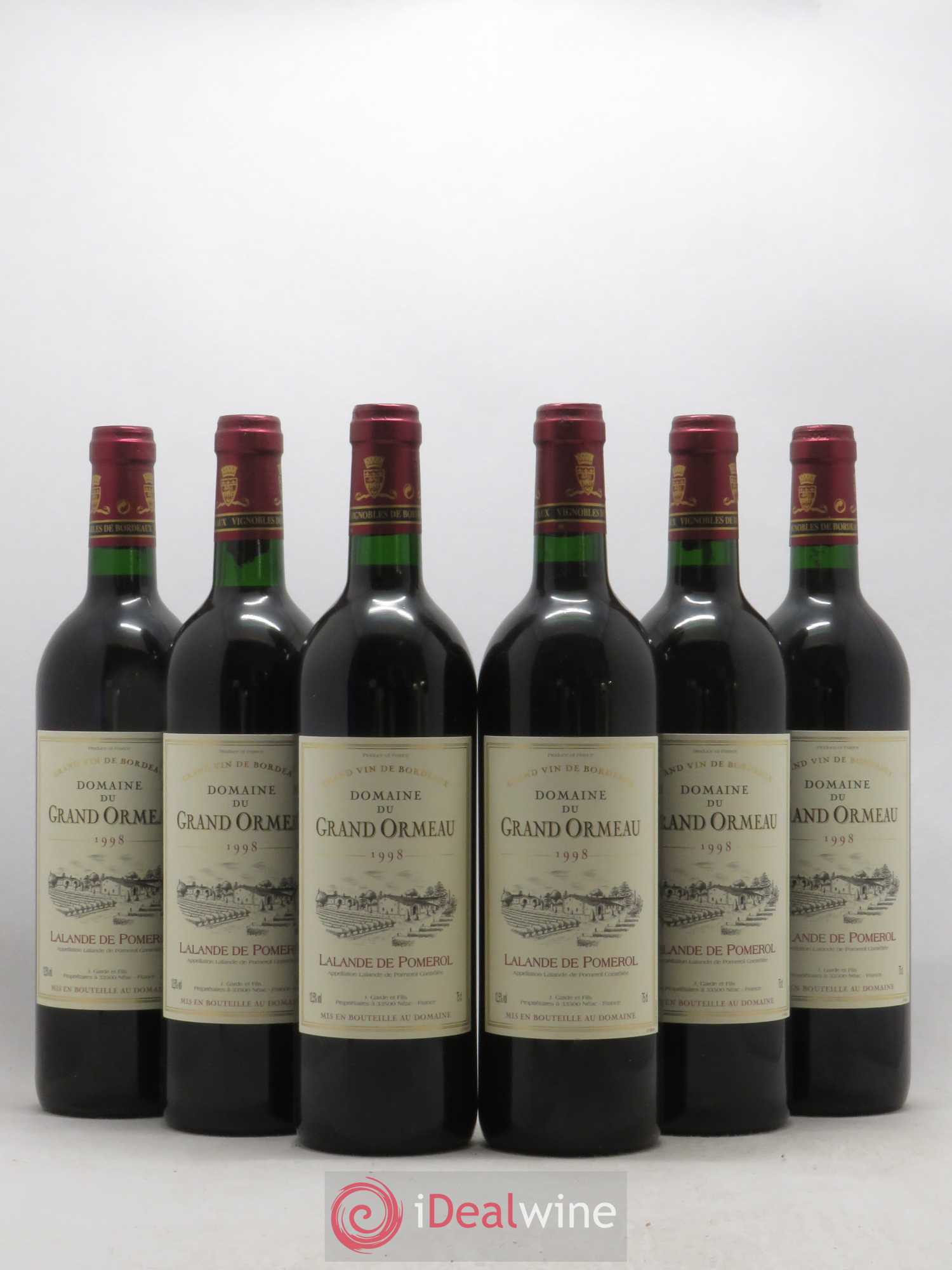 Lalande-de-Pomerol Domaine du Grand Ormeau 1998 - Posten von 6 Flaschen - 0