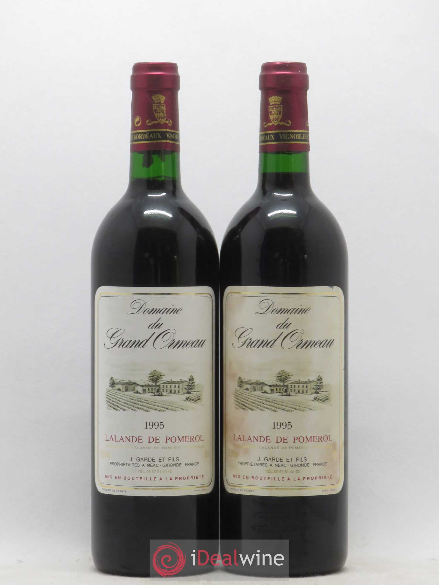 Lalande-de-Pomerol Domaine du Grand Ormeau 1995 - Posten von 2 Flaschen - 0