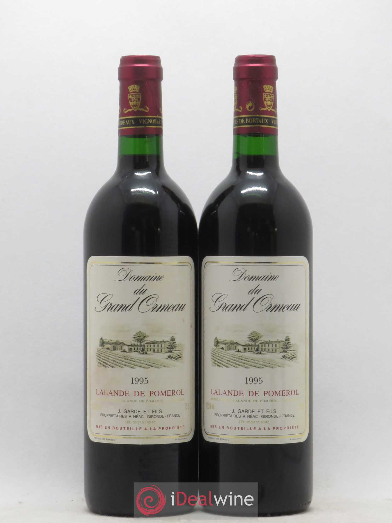 Lalande-de-Pomerol Domaine du Grand Ormeau 1995 - Posten von 2 Flaschen - 0
