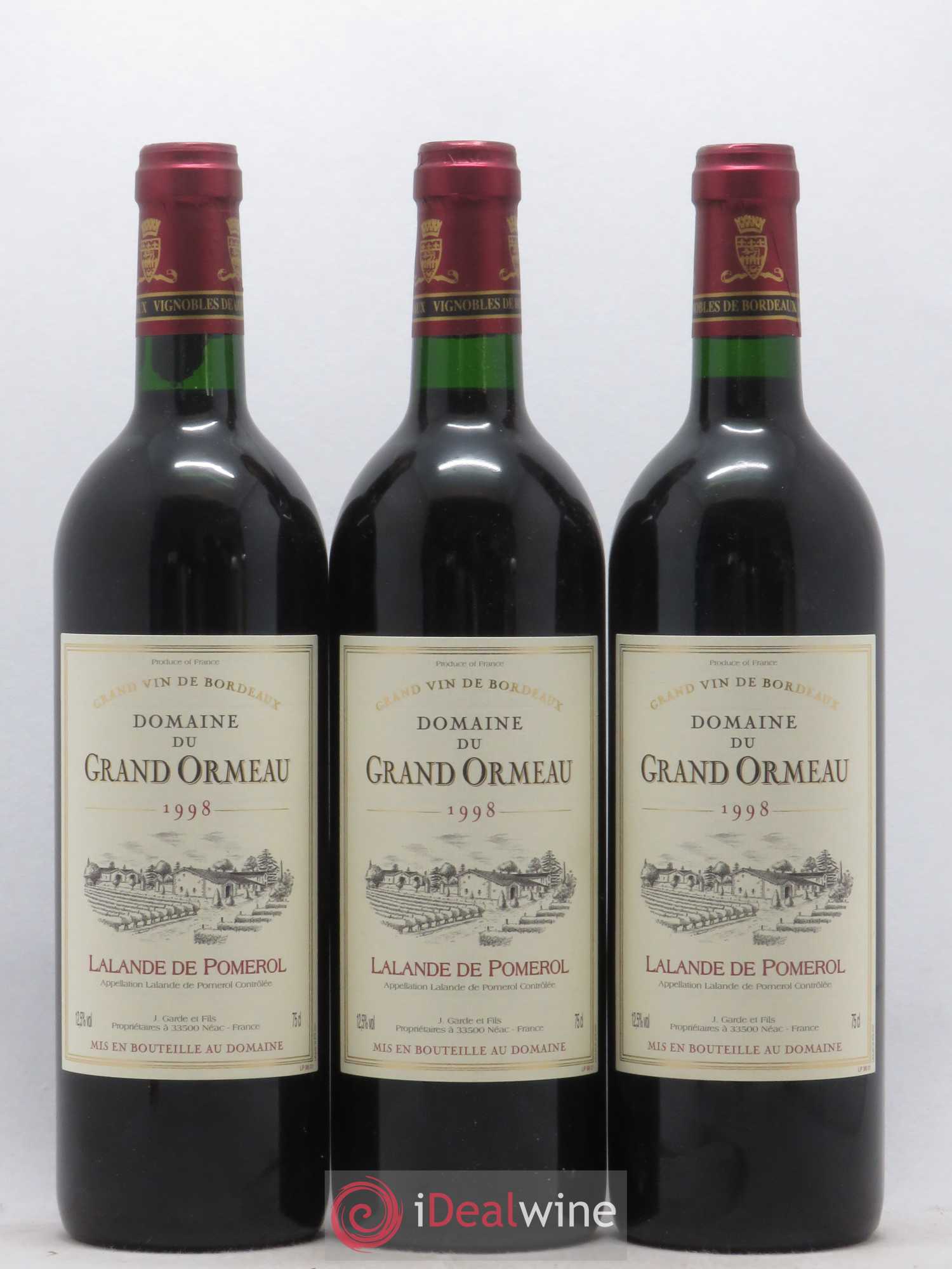 Lalande-de-Pomerol Domaine du Grand Ormeau (sans prix de réserve) 1998 - Posten von 12 Flaschen - 1
