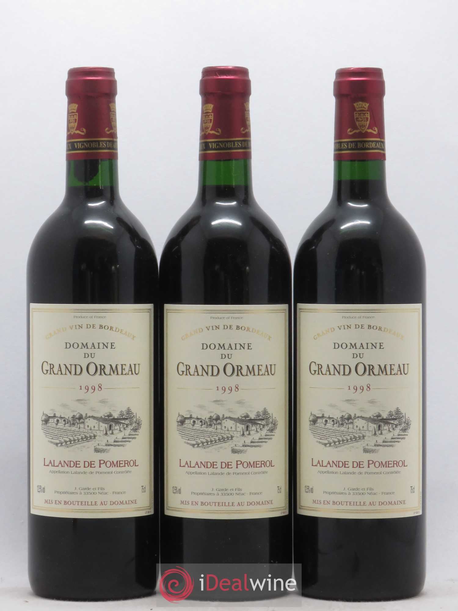 Lalande-de-Pomerol Domaine du Grand Ormeau (sans prix de réserve) 1998 - Posten von 12 Flaschen - 2