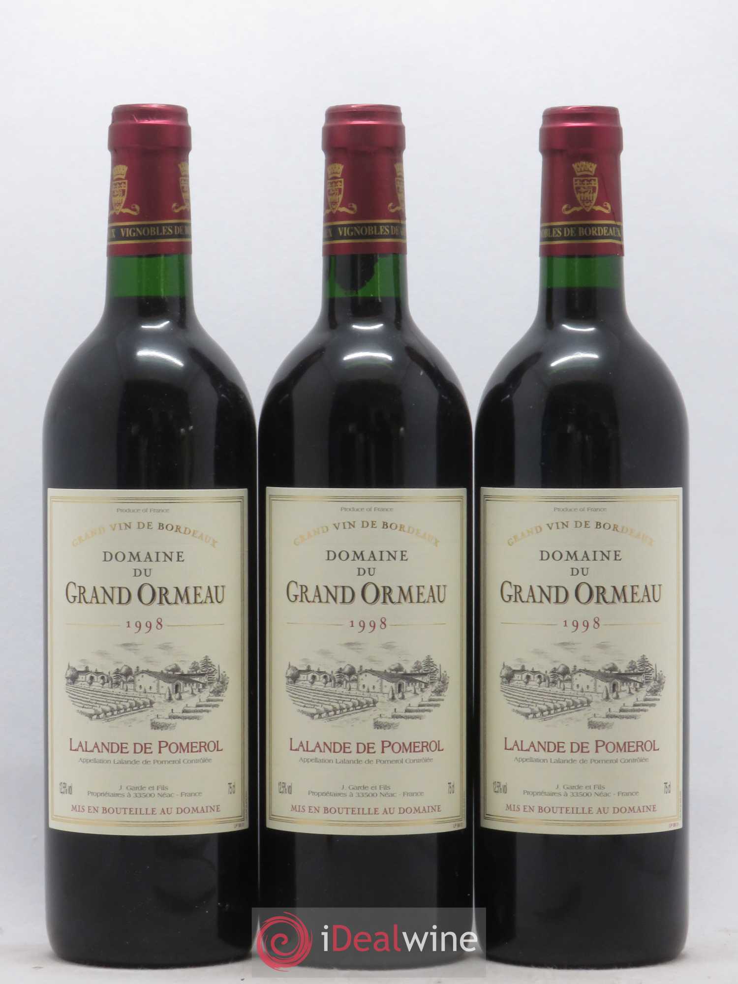 Lalande-de-Pomerol Domaine du Grand Ormeau (sans prix de réserve) 1998 - Posten von 12 Flaschen - 3