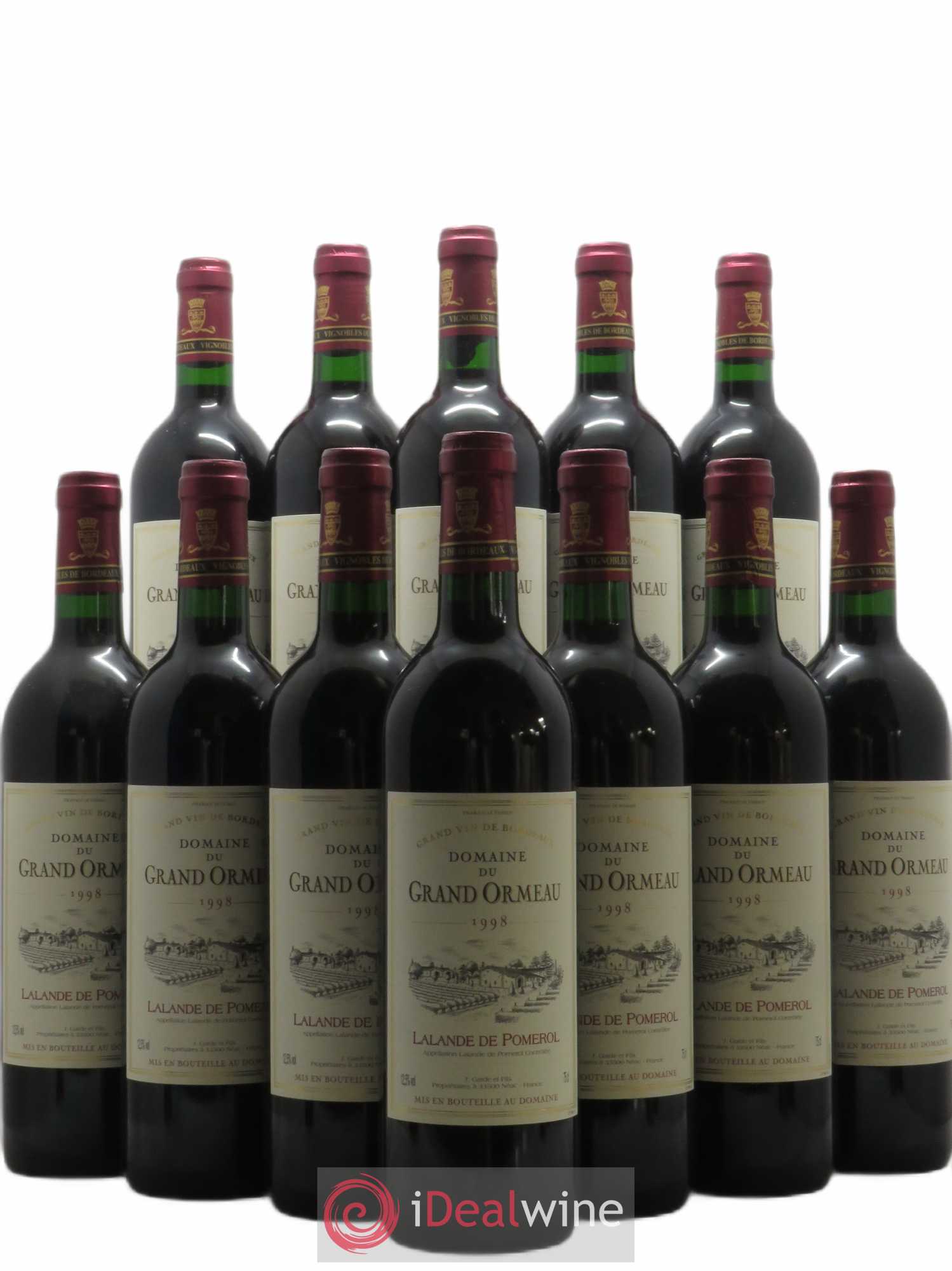 Lalande-de-Pomerol Domaine du Grand Ormeau (sans prix de réserve) 1998 - Posten von 12 Flaschen - 0